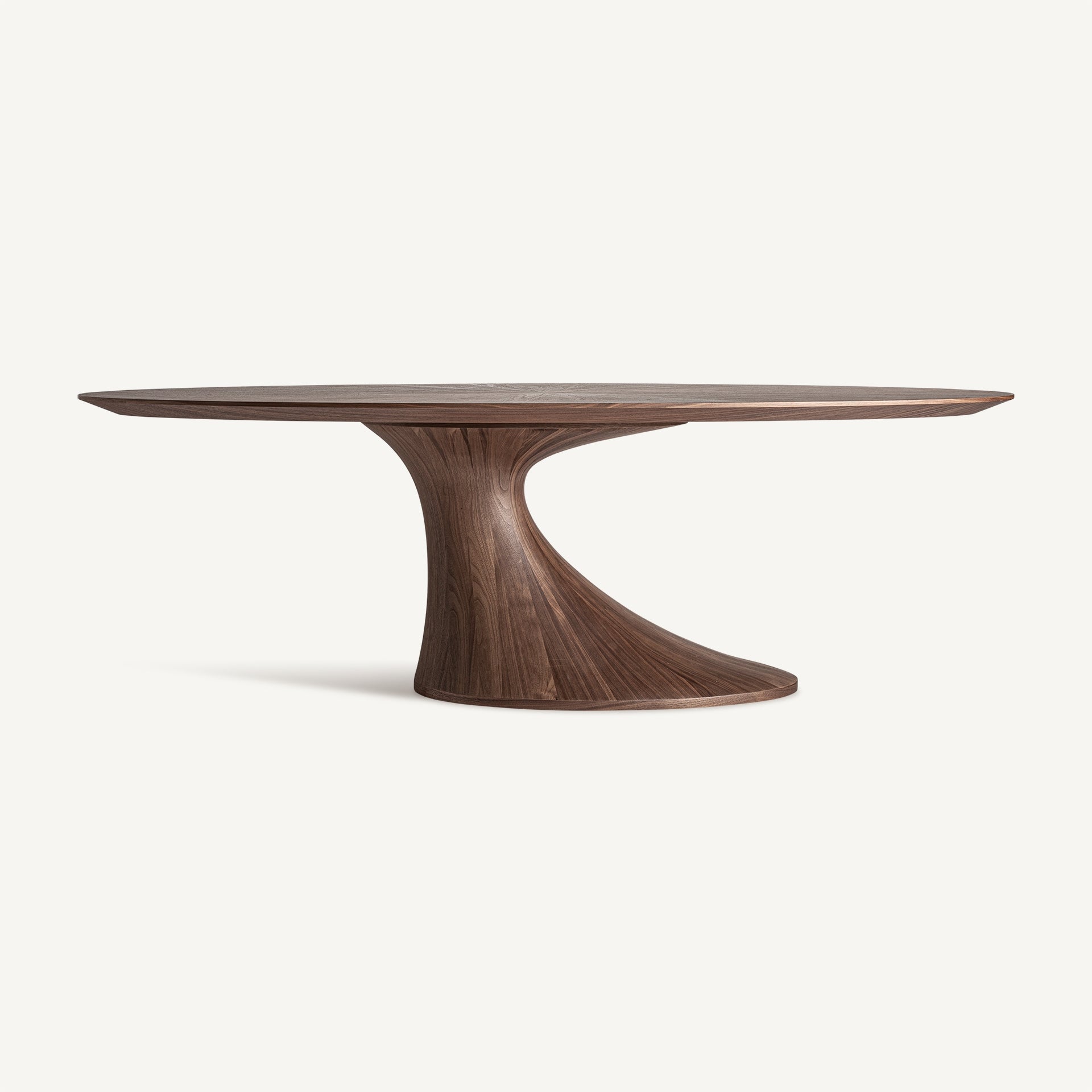 Ovale tafel SITTARD notenhout
