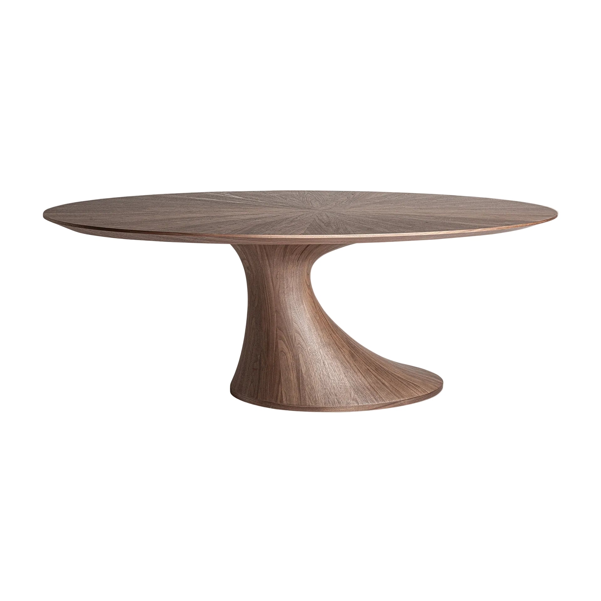Ovale tafel SITTARD notenhout