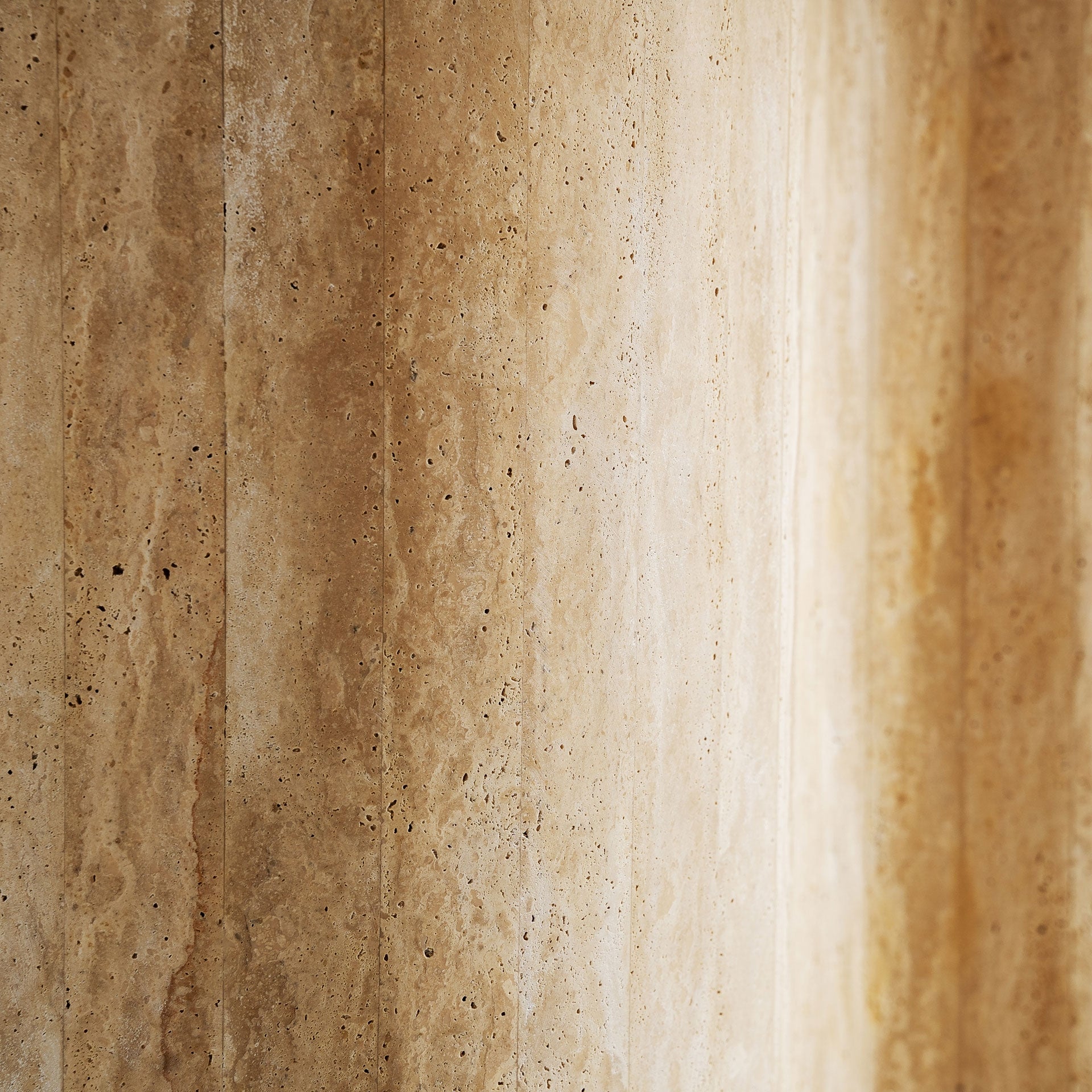 Thiennes Beige Travertine Oval Table on One Leg