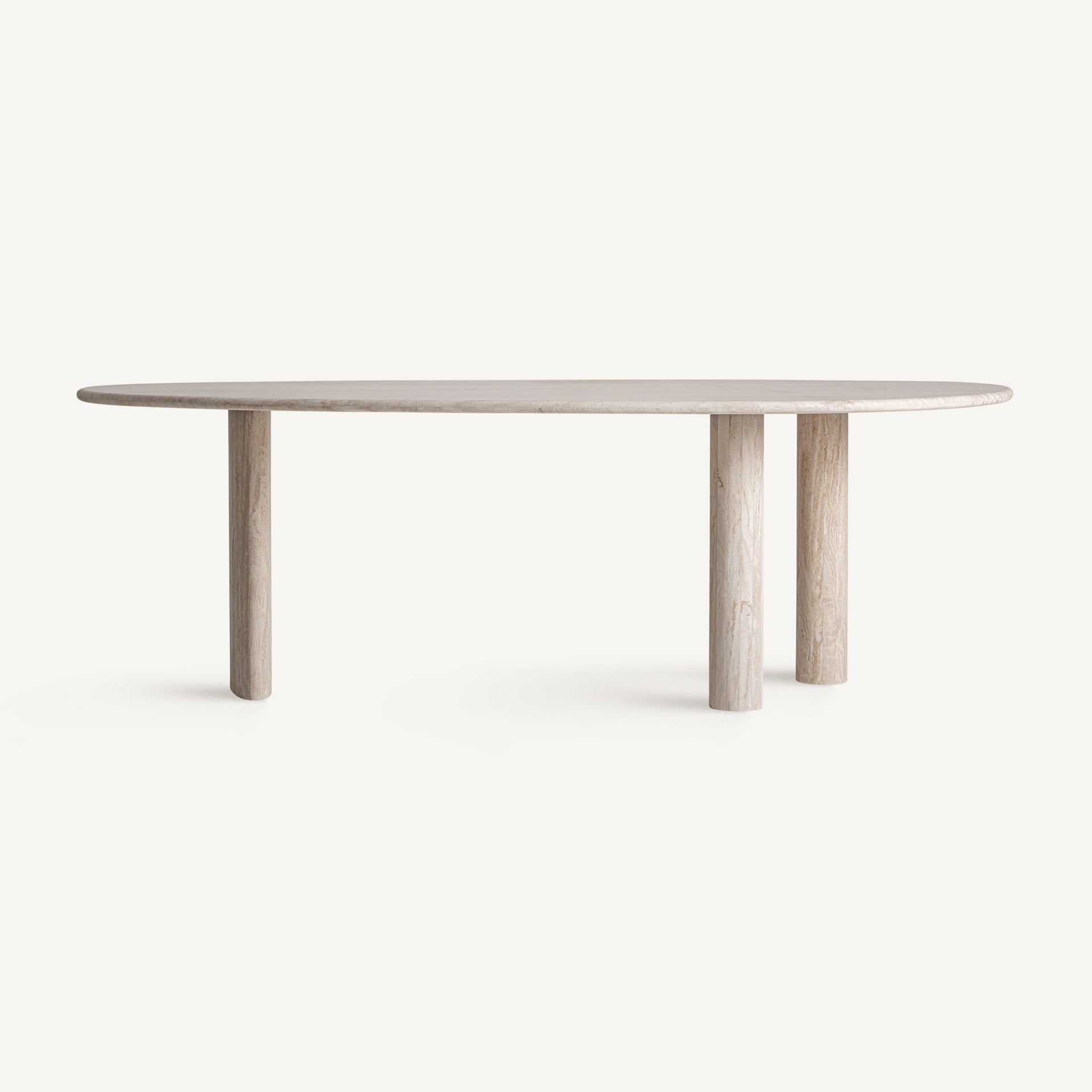 THIENNES Table Broken White Travertine