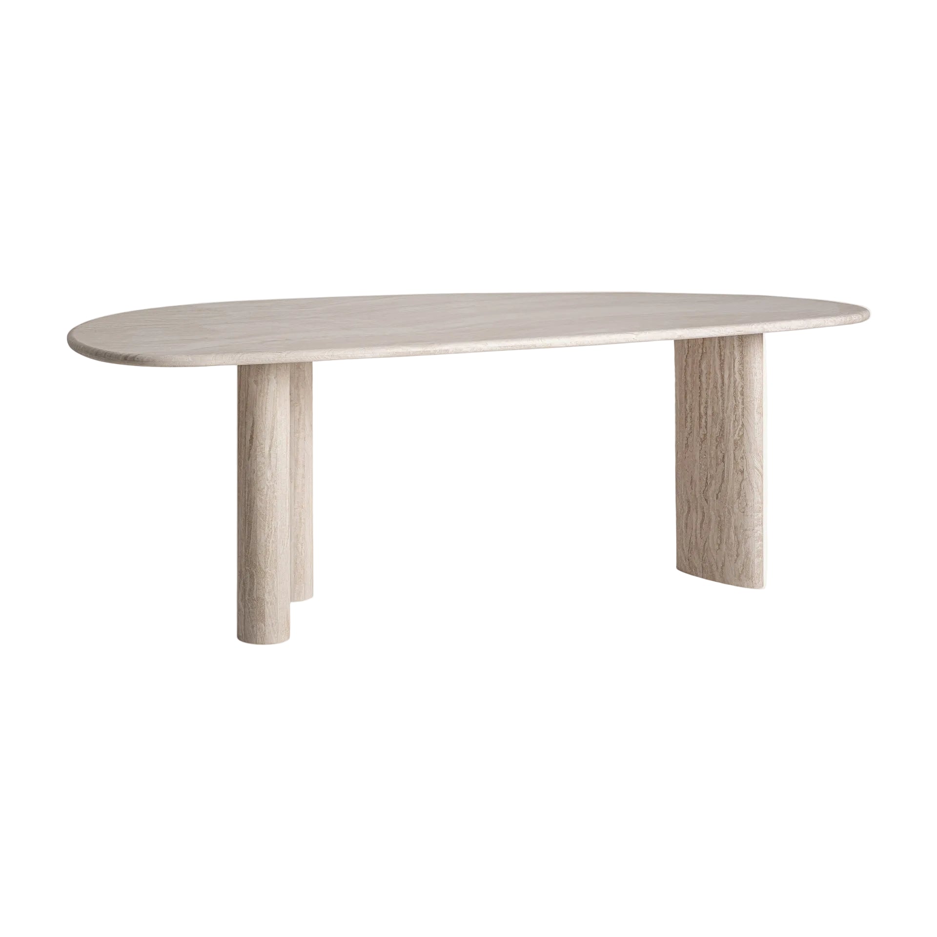 THIENNES Table Broken White Travertine