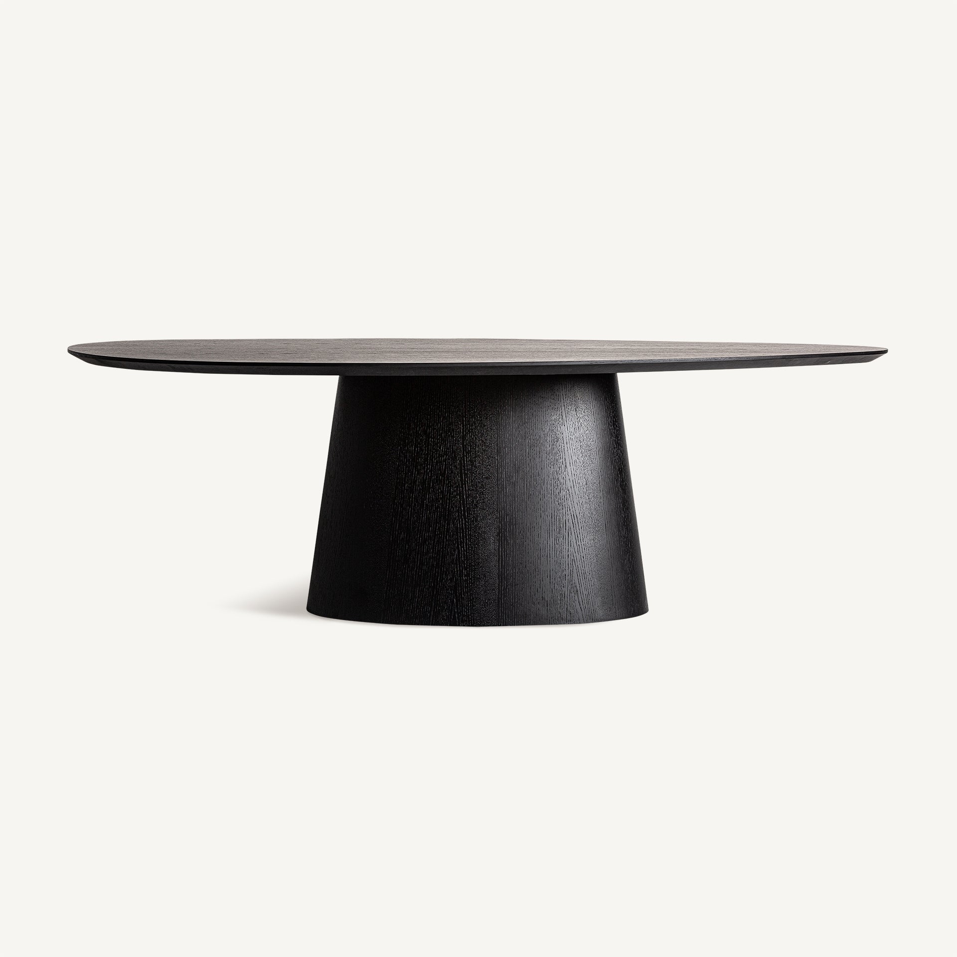 Oval Table WEGGIS Black Oak Wood