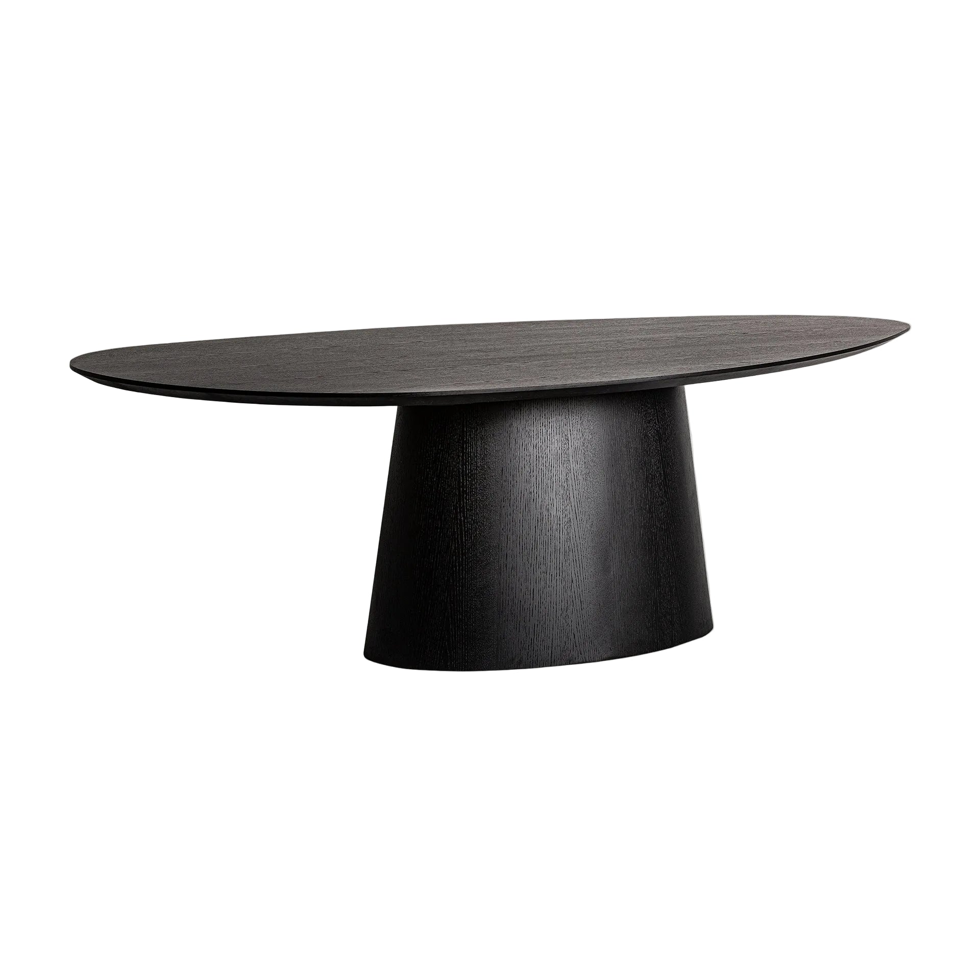 Oval Table WEGGIS Black Oak Wood