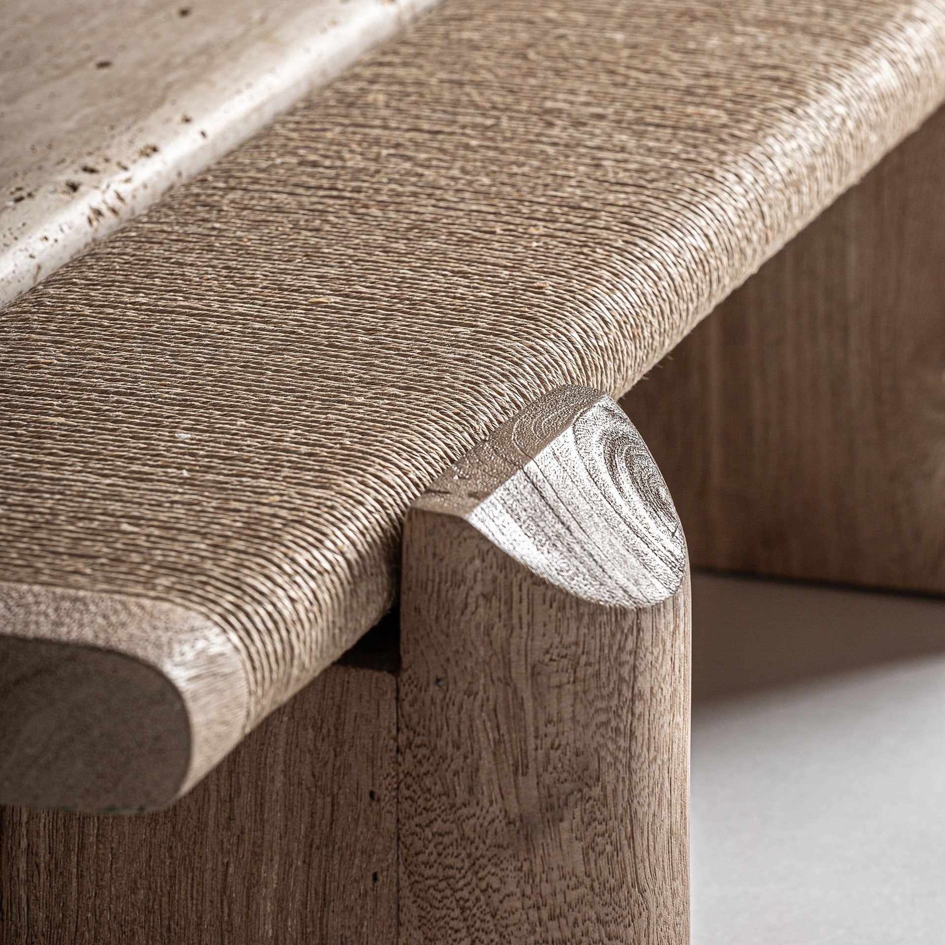 Salontafel JACQUARD mango hout met marmer