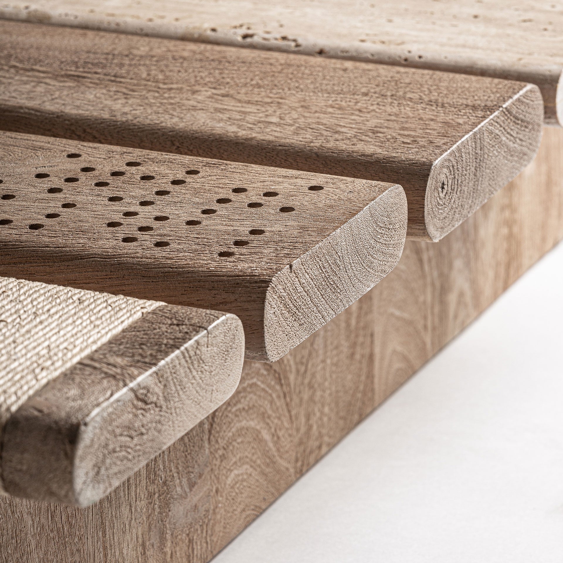 Salontafel JACQUARD mango hout met marmer