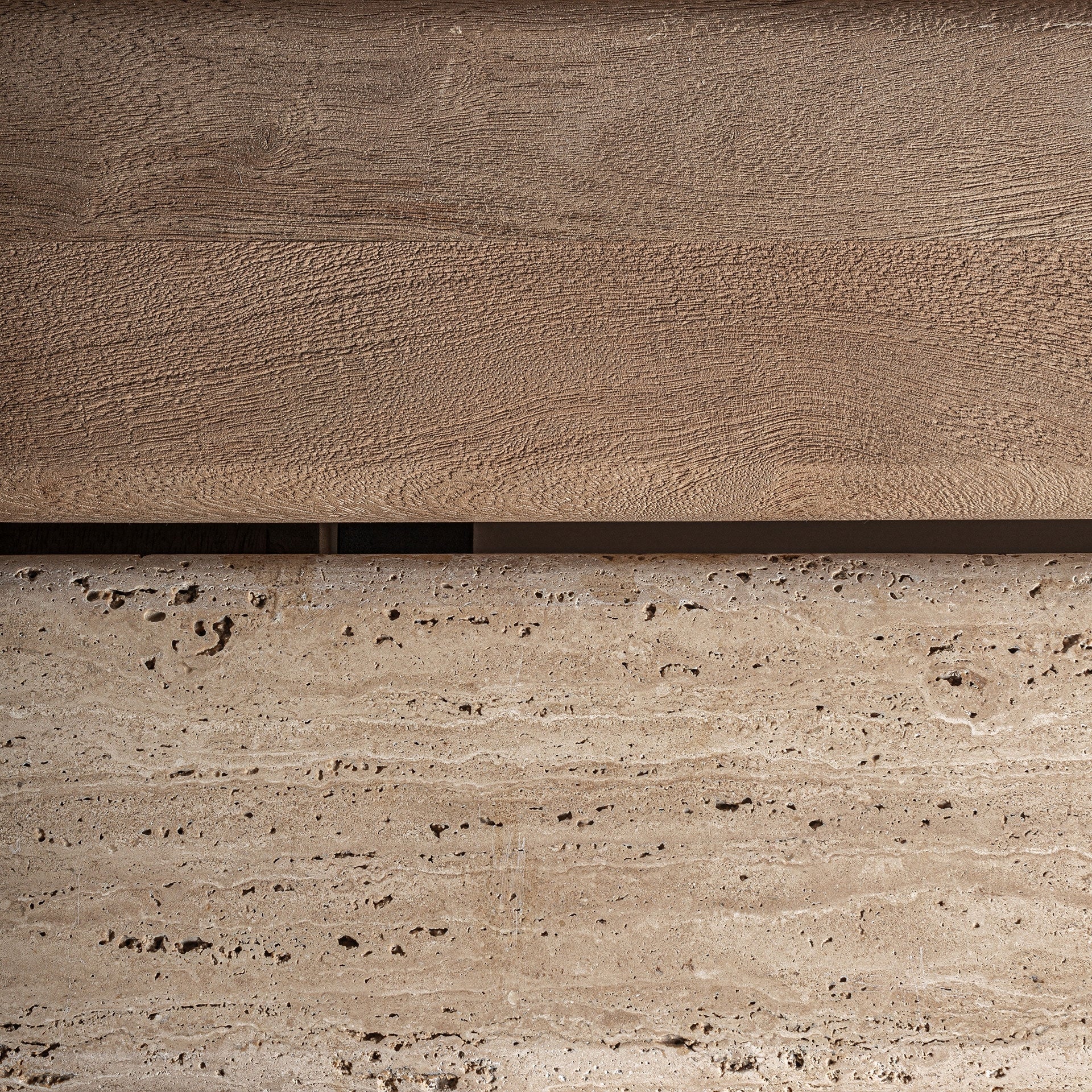 Salontafel JACQUARD mango hout met marmer