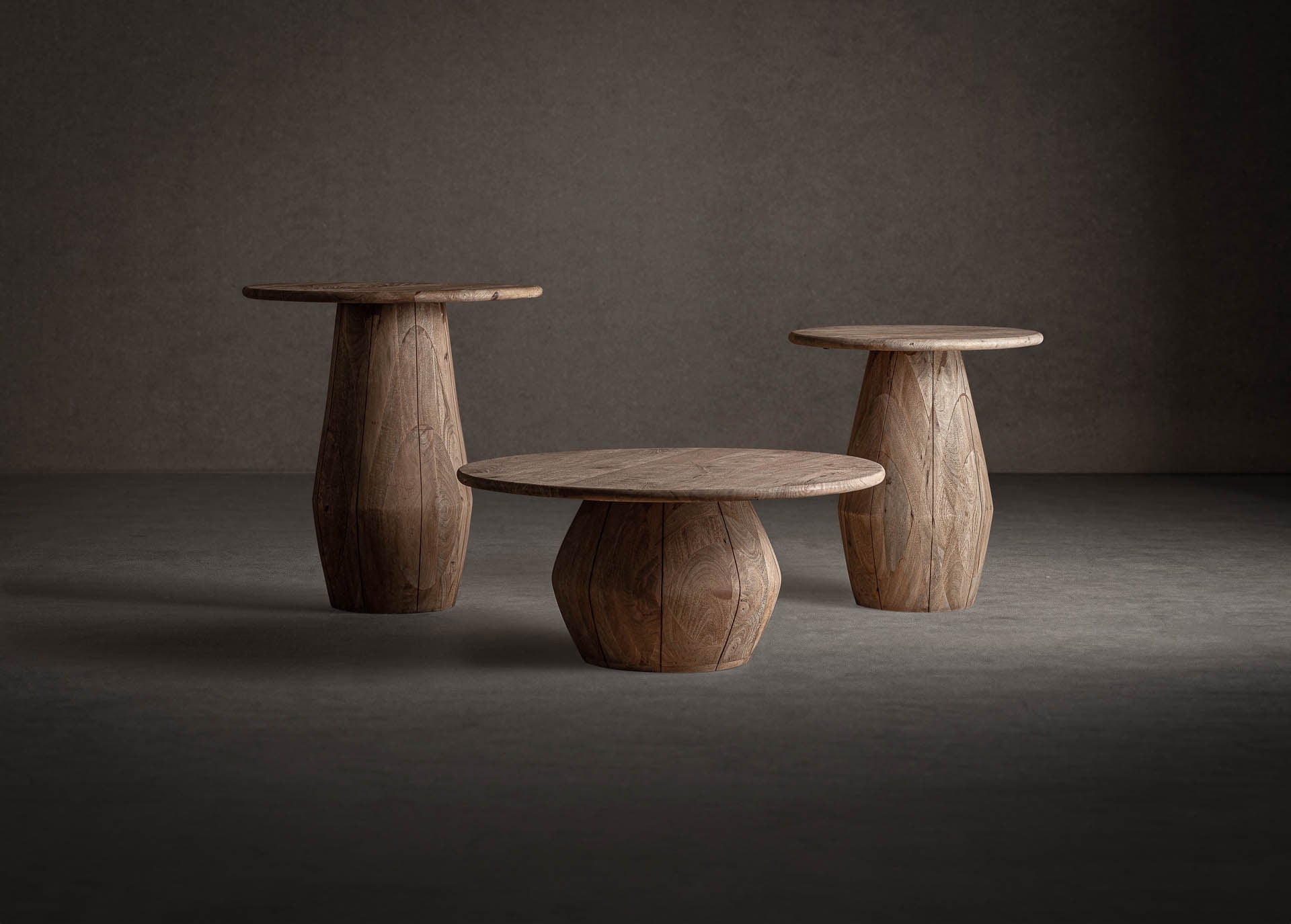 Ronde salontafel JACQUARD mango hout