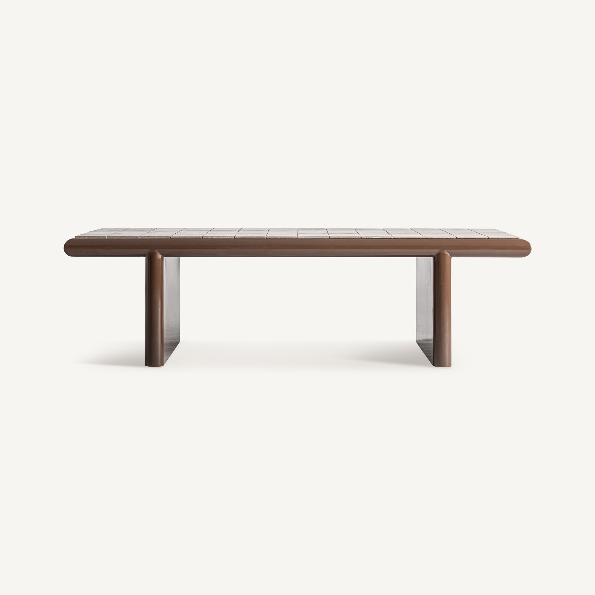 Koffietafel KURTEN bruin met beige