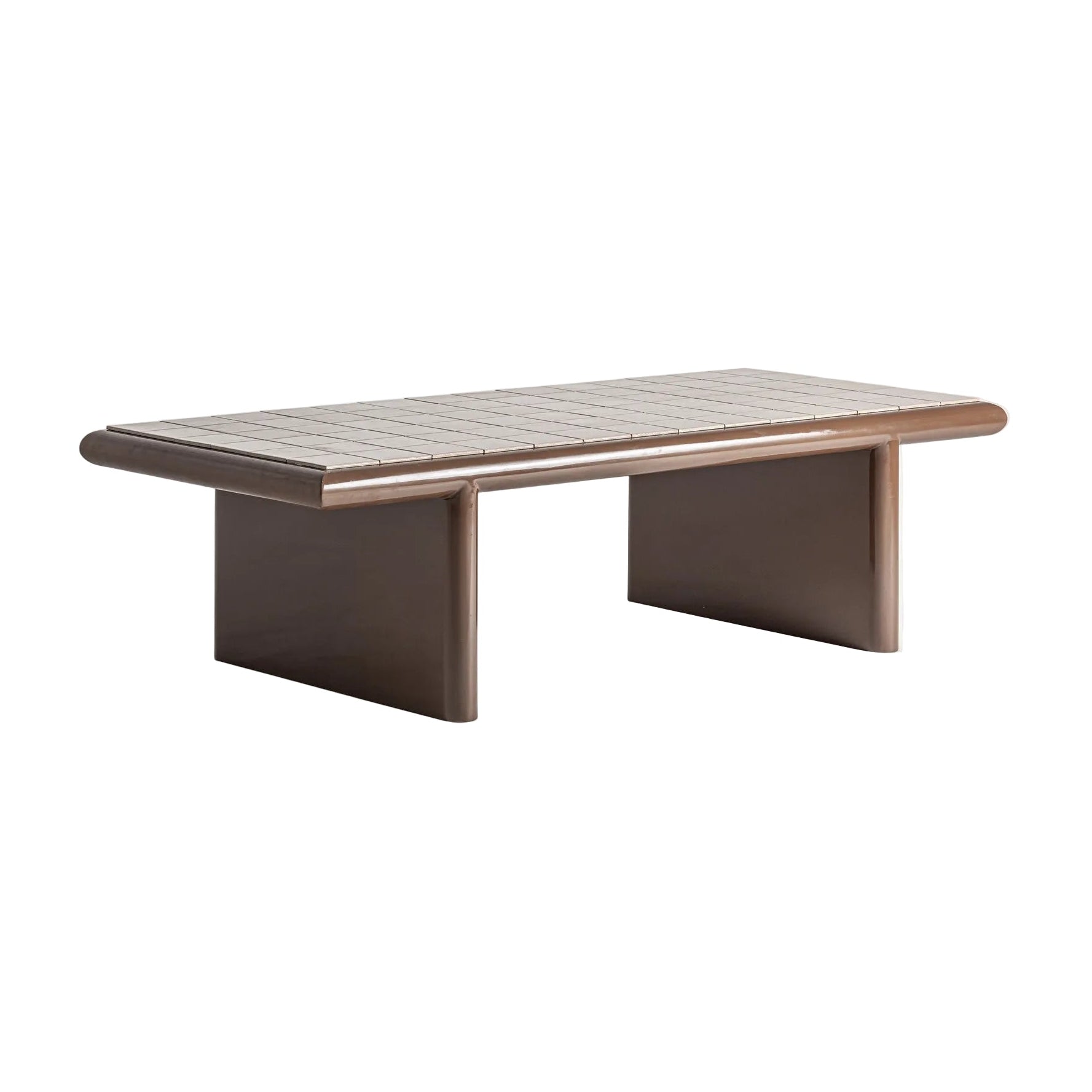 Koffietafel KURTEN bruin met beige