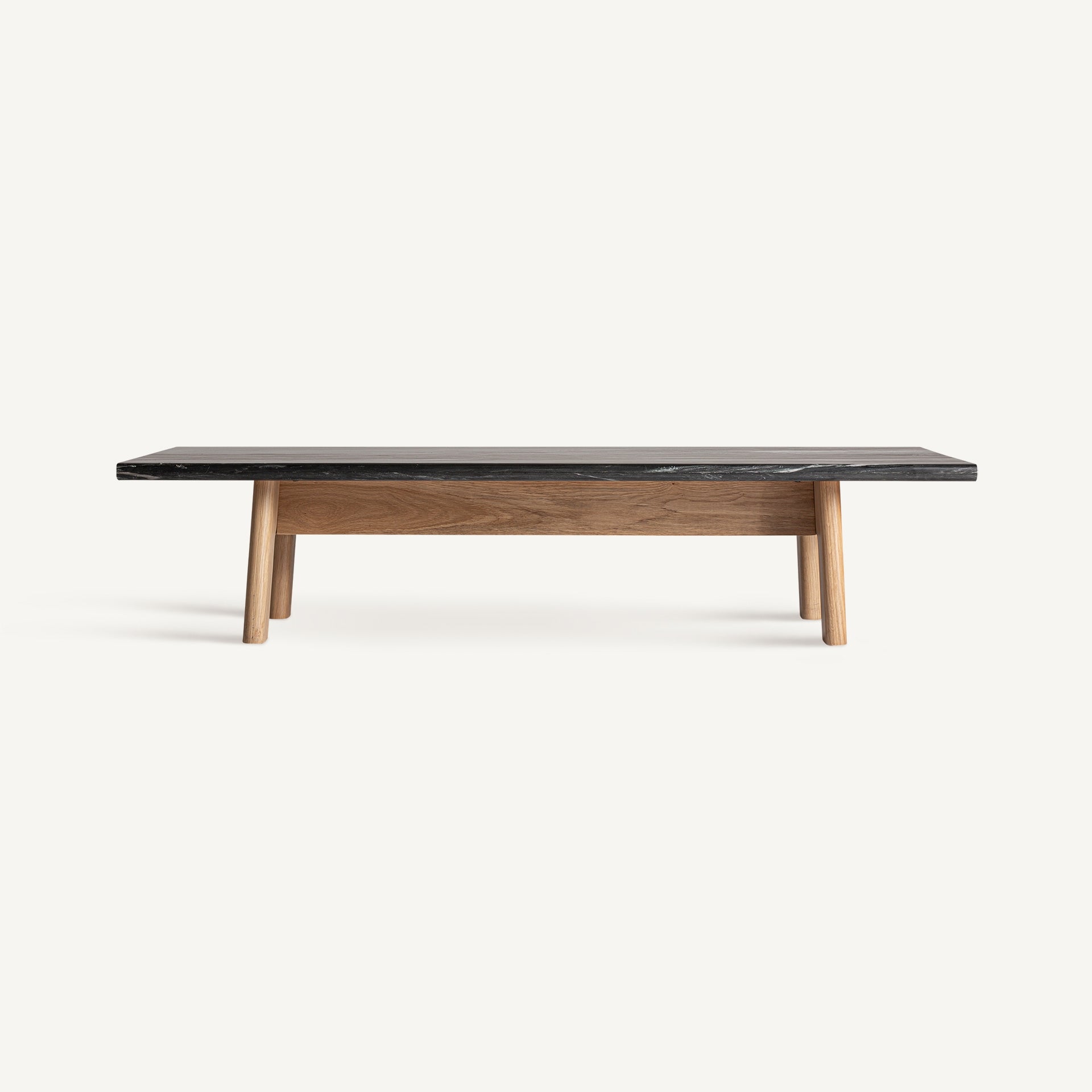Koffietafel NARA eikenhout met zwart marmeren blad