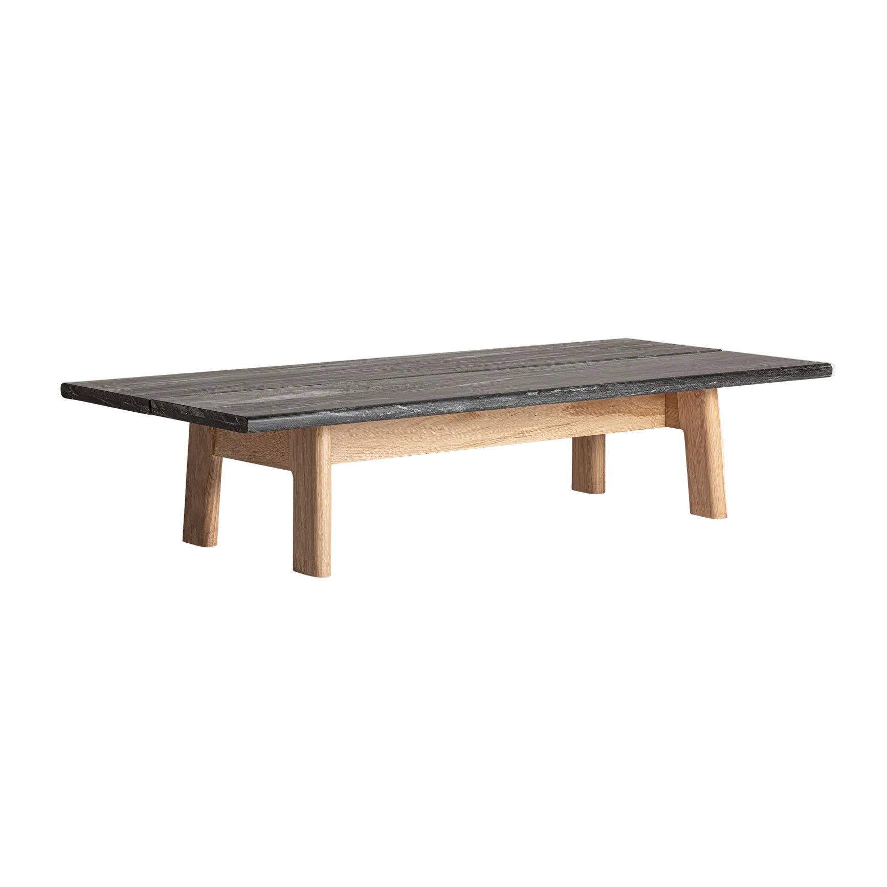 Koffietafel NARA eikenhout met zwart marmeren blad