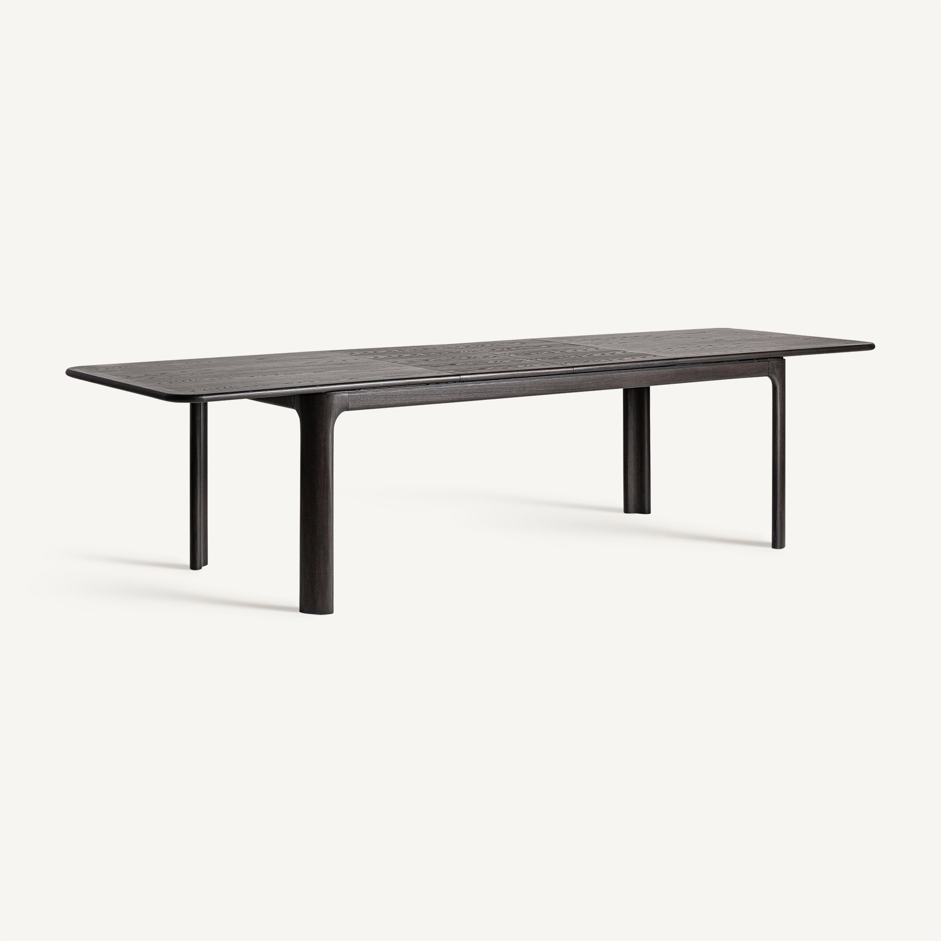 BUKEN Extendable Table in Dark Ash Wood with Veneer