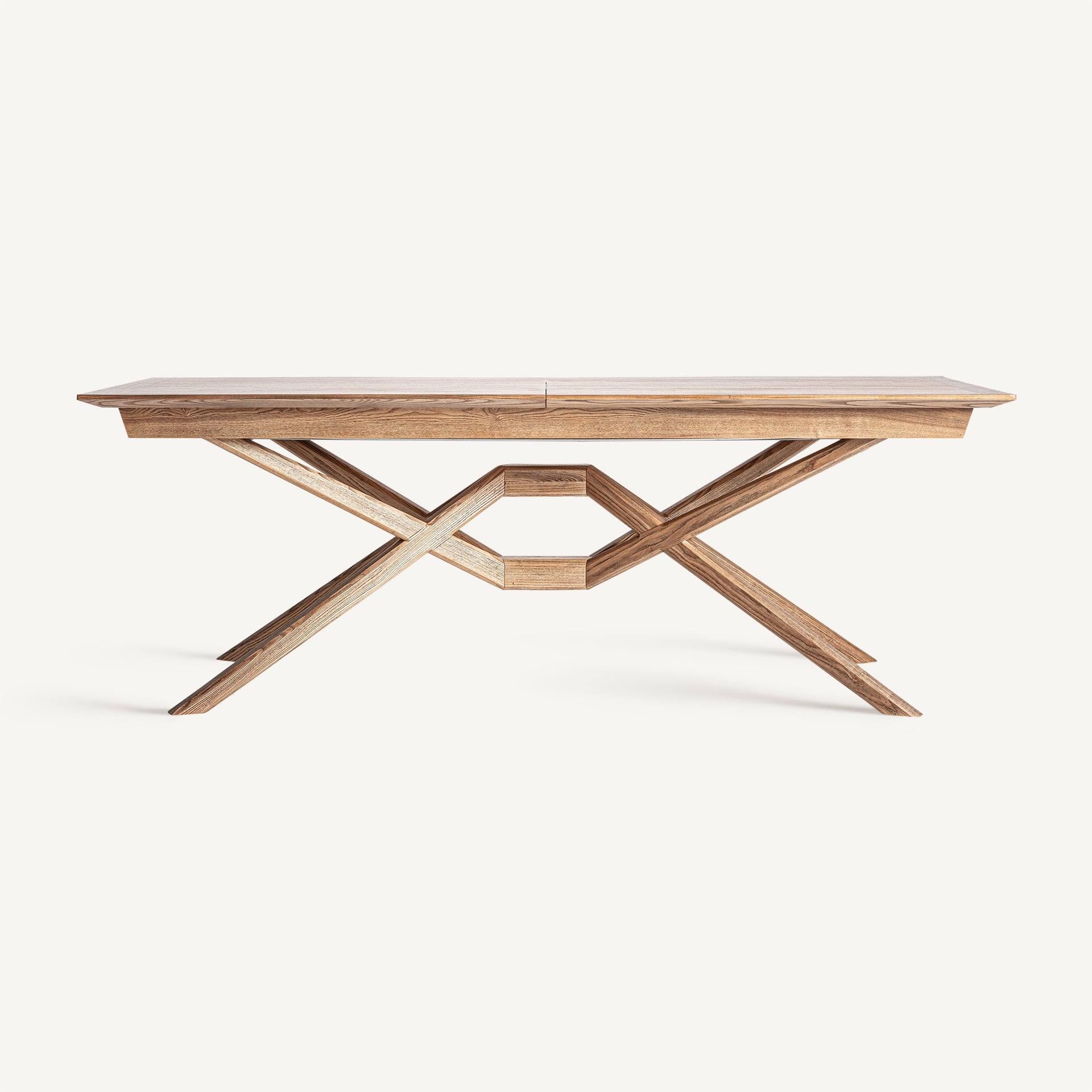 VREBOS Extendable Table in Ash Wood with Veneer