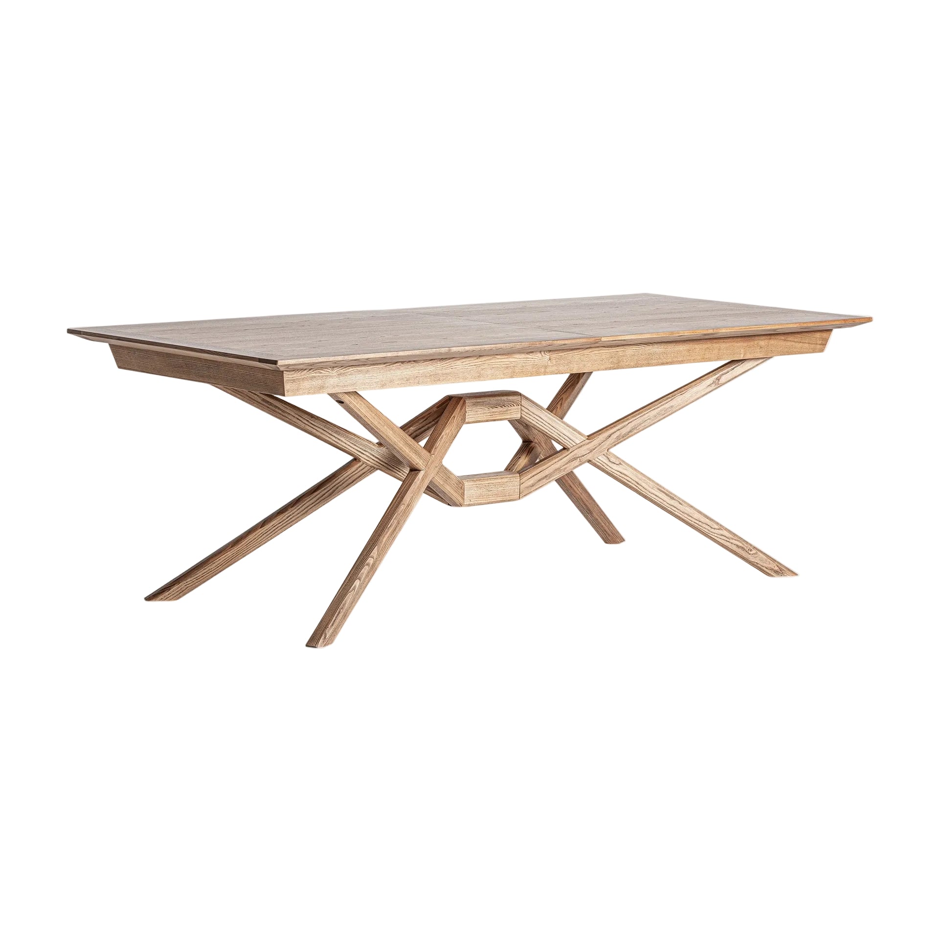 VREBOS Extendable Table in Ash Wood with Veneer