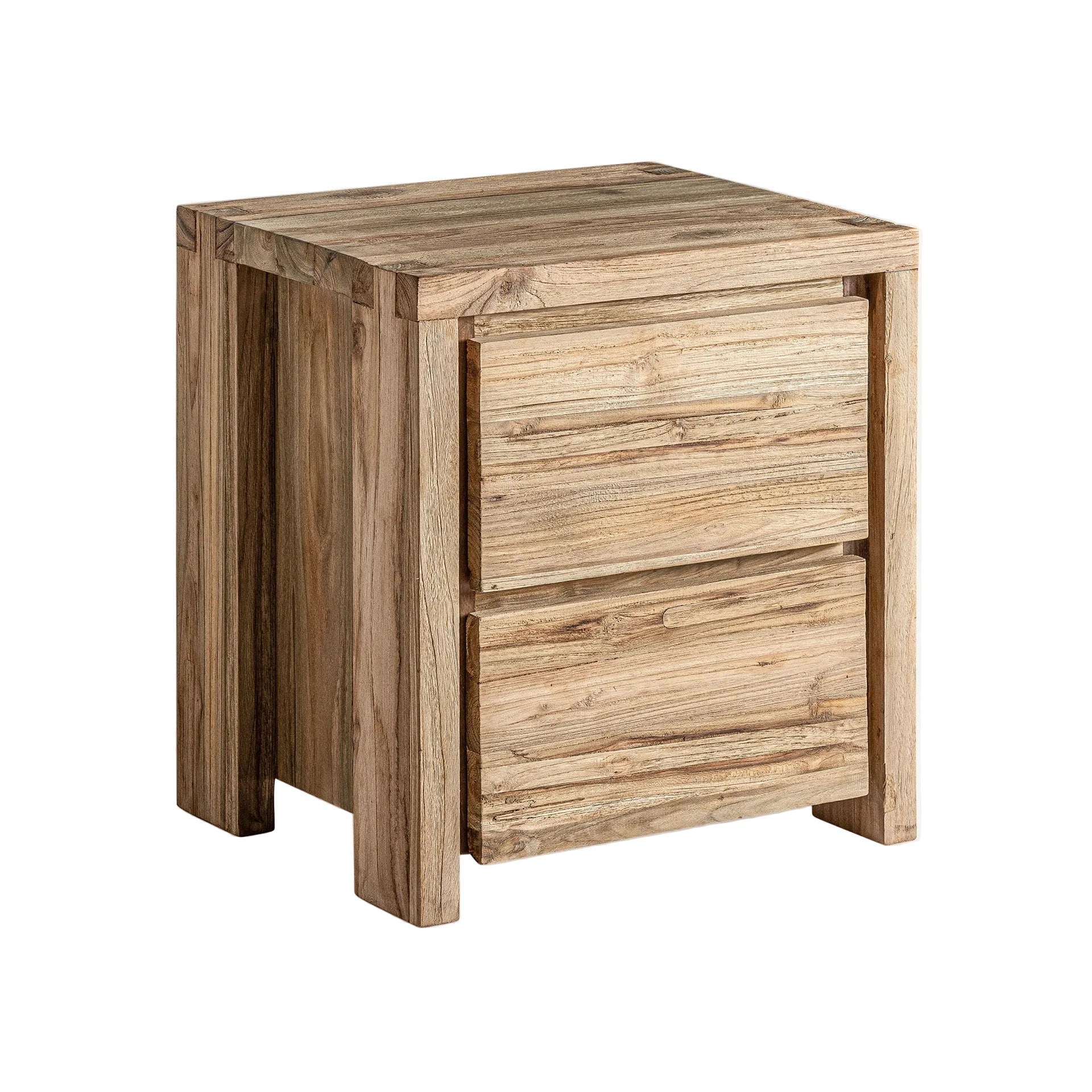 Nachttisch LUX aus recyceltem Holz