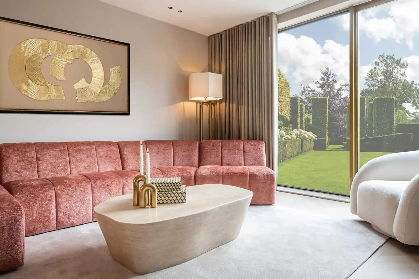 FICTUS beige coffee table