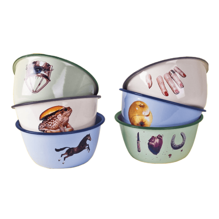 Miska emaliowana APPLE niebieski Seletti Eye on Design