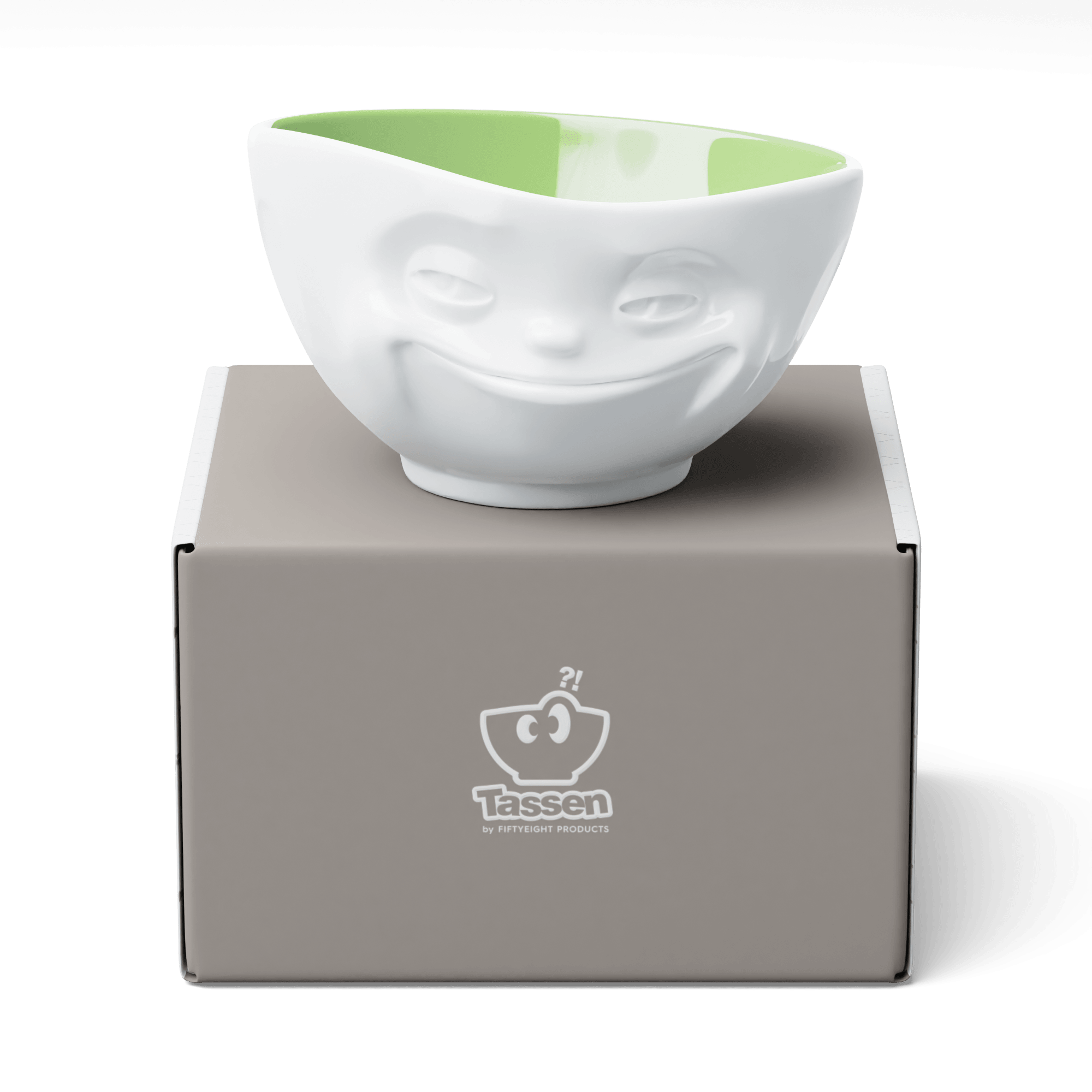 Miska GRINNING biały z pistacjowym wnętrzem 58products Eye on Design