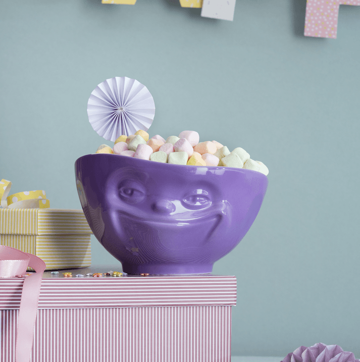 Miska GRINNING fioletowy z białym wnętrzem 58products Eye on Design