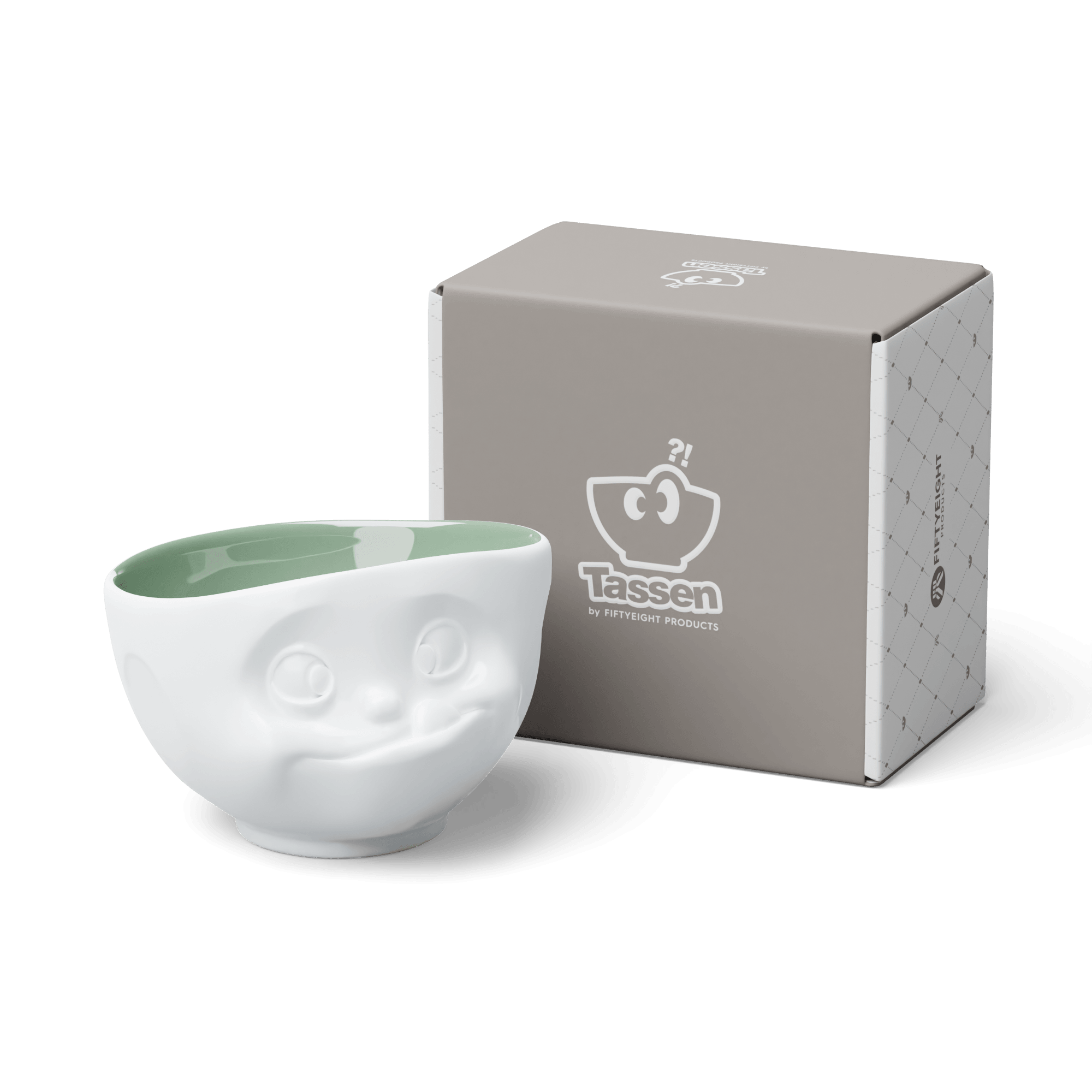 Miska TASTY biały z zielonym wnętrzem 58products Eye on Design