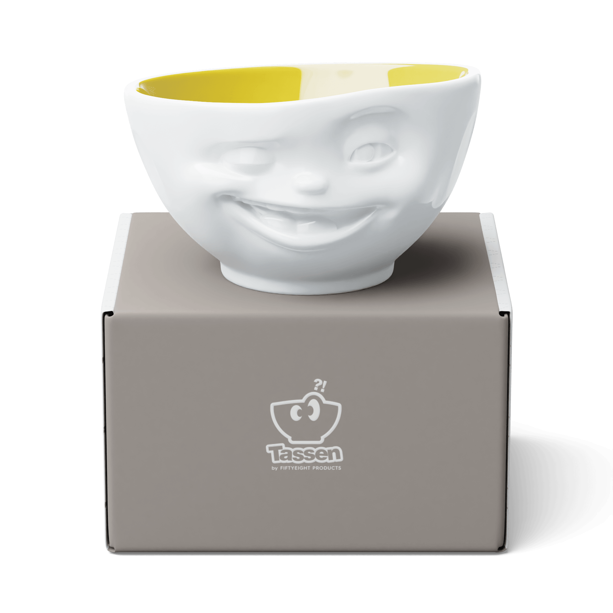 Miska WINKING biały z żółtym wnętrzem 58products Eye on Design