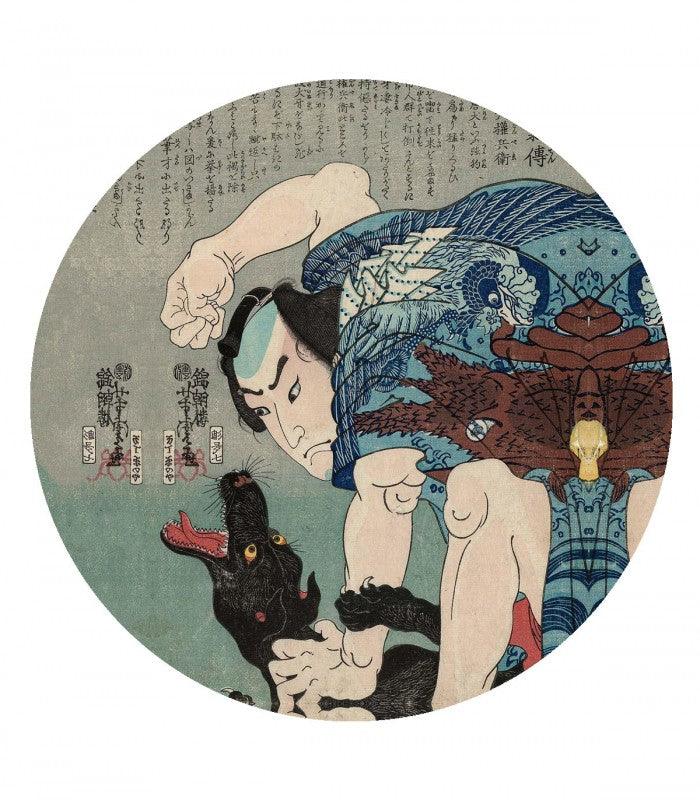 Mural DOTS Samurai Encounter Wallcolors Eye on Design