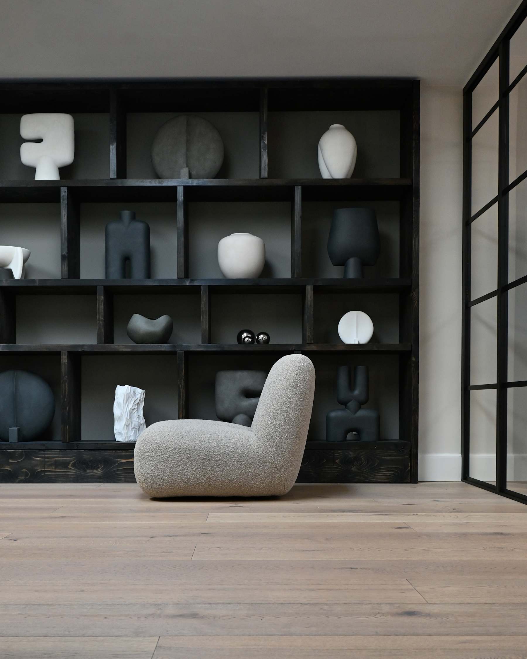 Fauteuil TOE beige bouclé