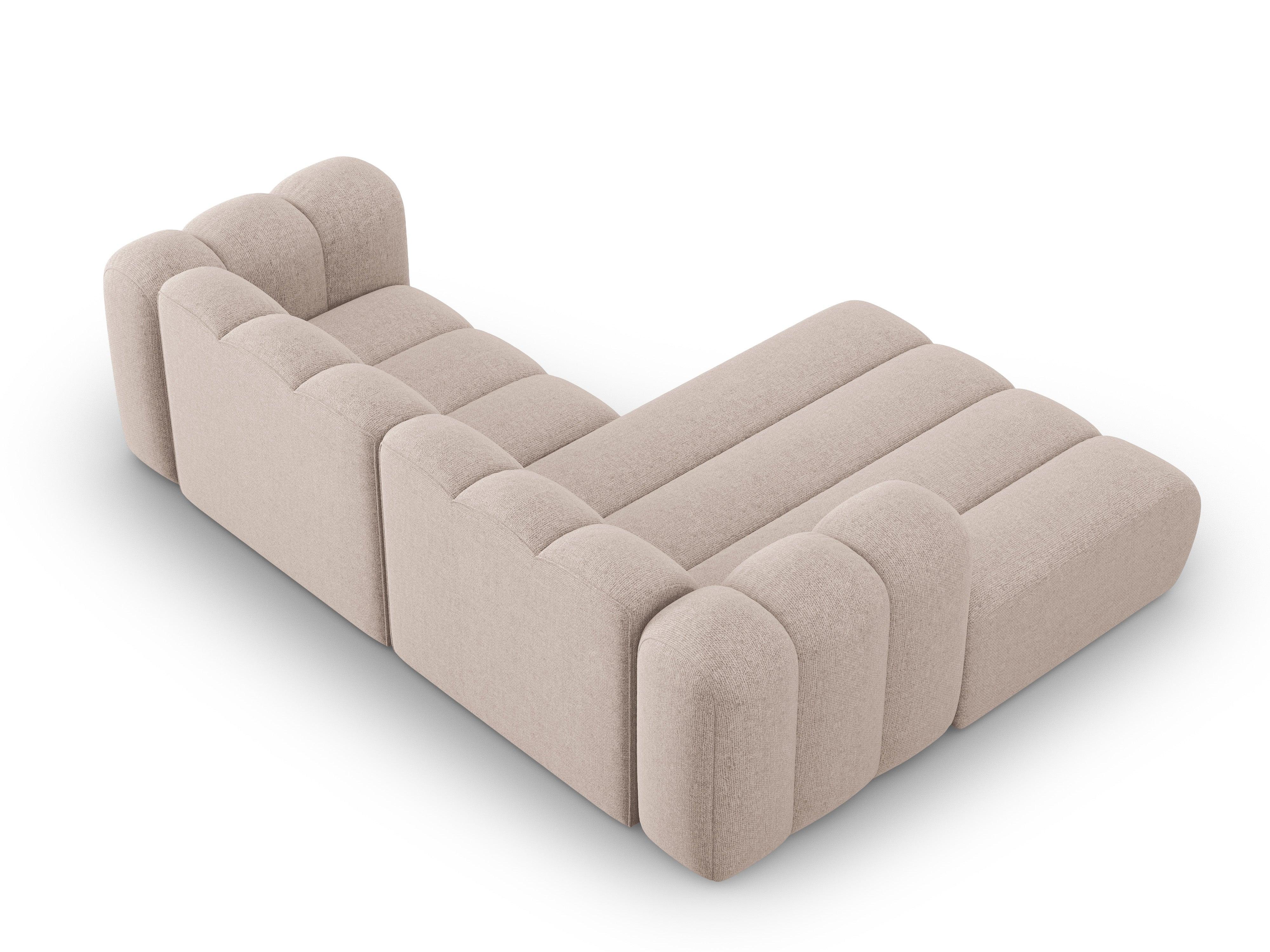 Narożnik 3-osobowy lewostronny SKYLER beżowy szenil Interieurs 86 Eye on Design