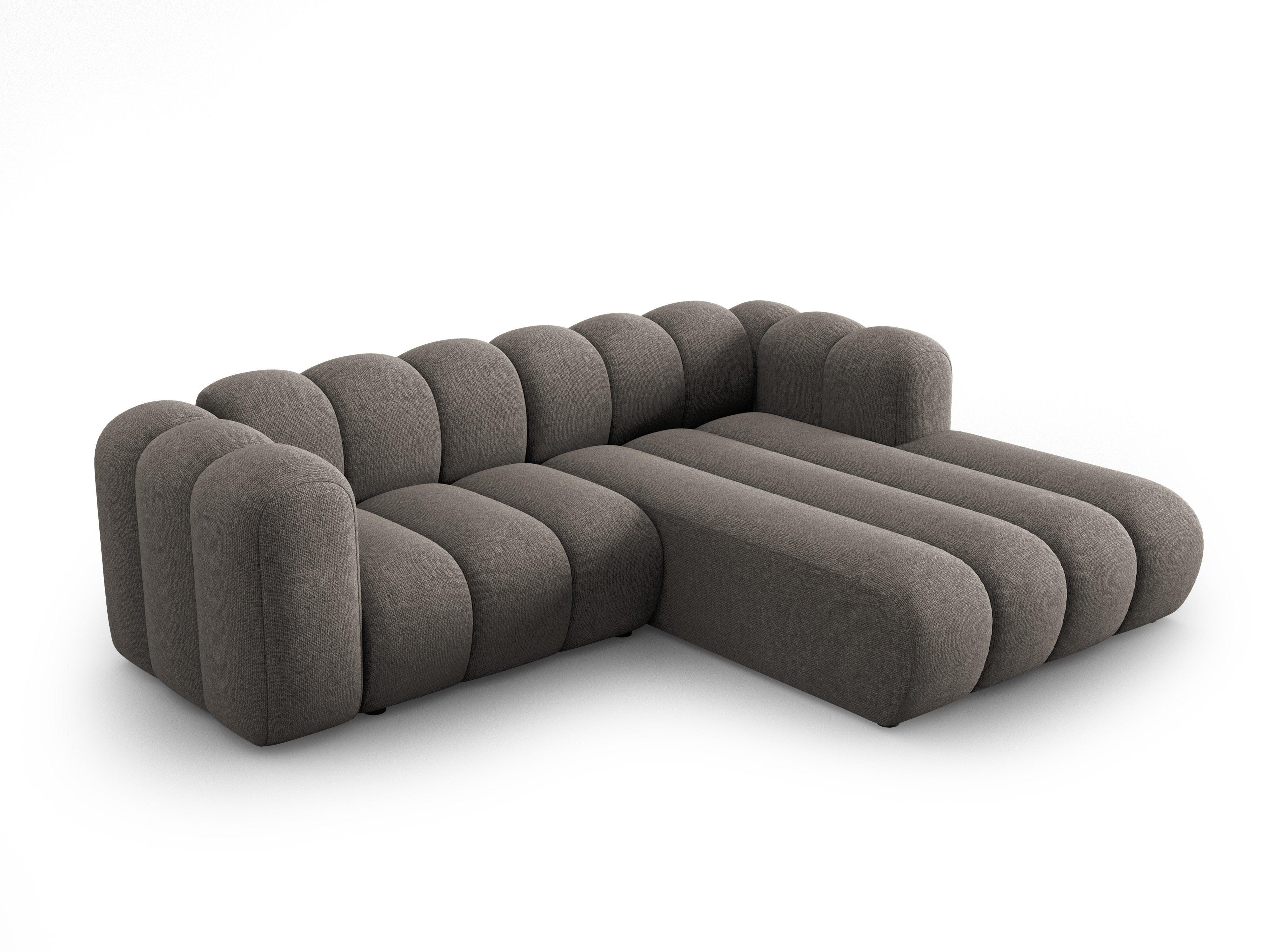 Narożnik 3-osobowy prawostronny SKYLER szary szenil Interieurs 86 Eye on Design