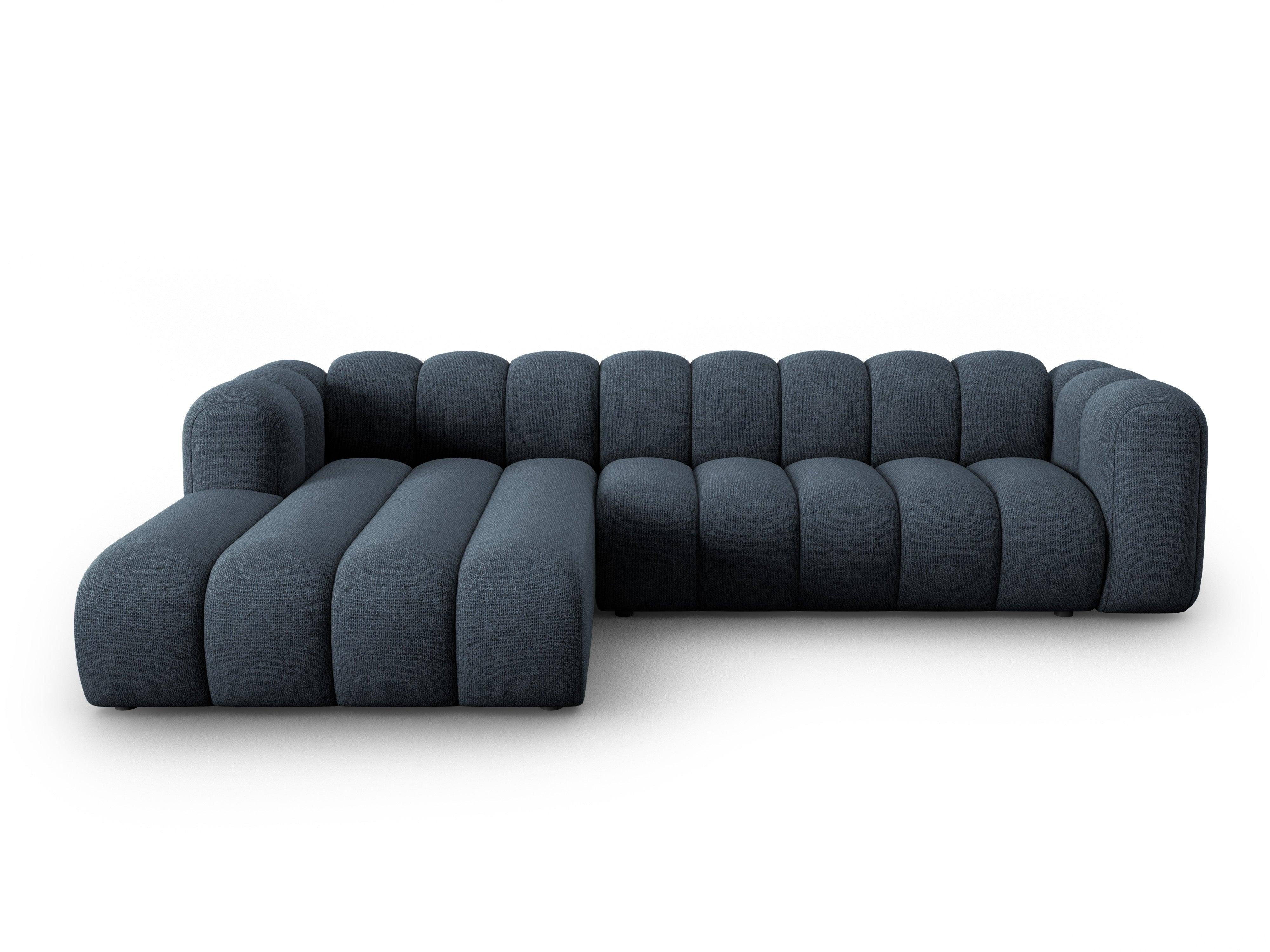 Narożnik 4-osobowy lewostronny SKYLER granatowy szenil Interieurs 86 Eye on Design