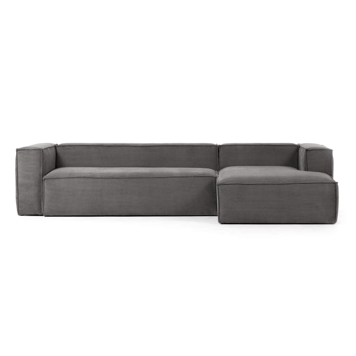 Narożnik 4-osobowy prawostronny BLOK szary sztruks La Forma Eye on Design