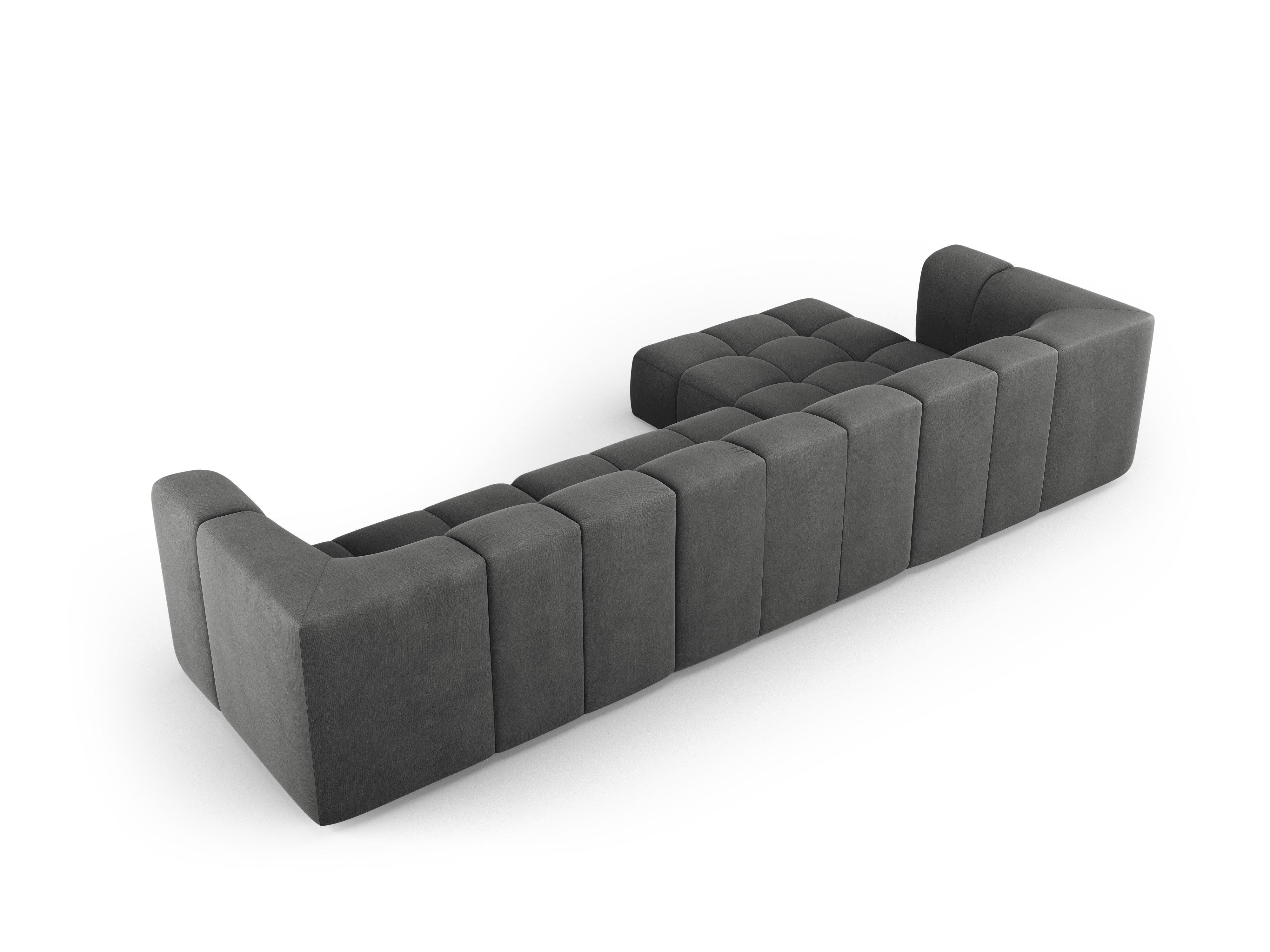 Narożnik 5-osobowy lewostronny FRANCESCA ciemnoszary szenil Milo Casa Eye on Design