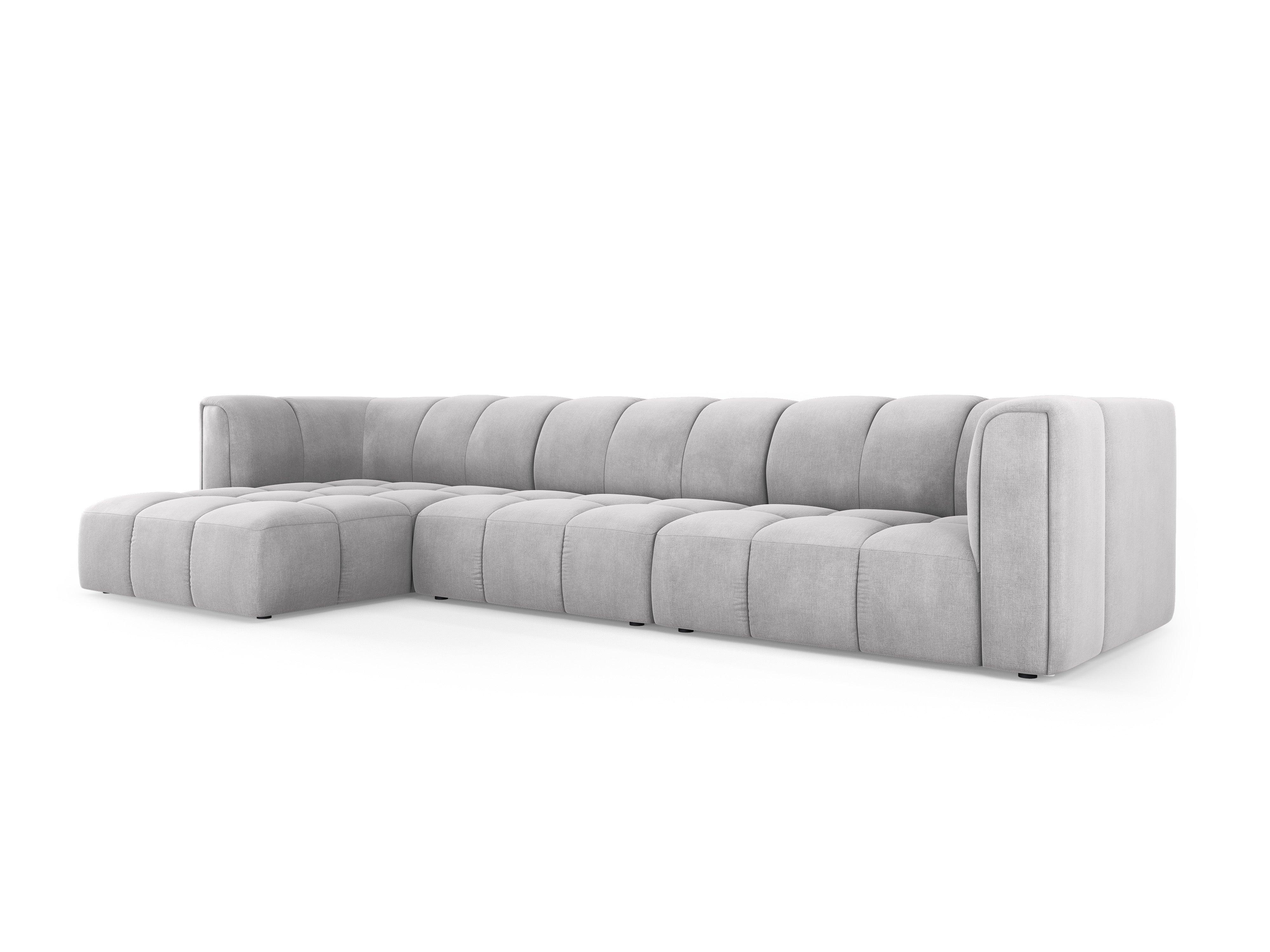 Narożnik 5-osobowy lewostronny FRANCESCA jasnoszary szenil Milo Casa Eye on Design