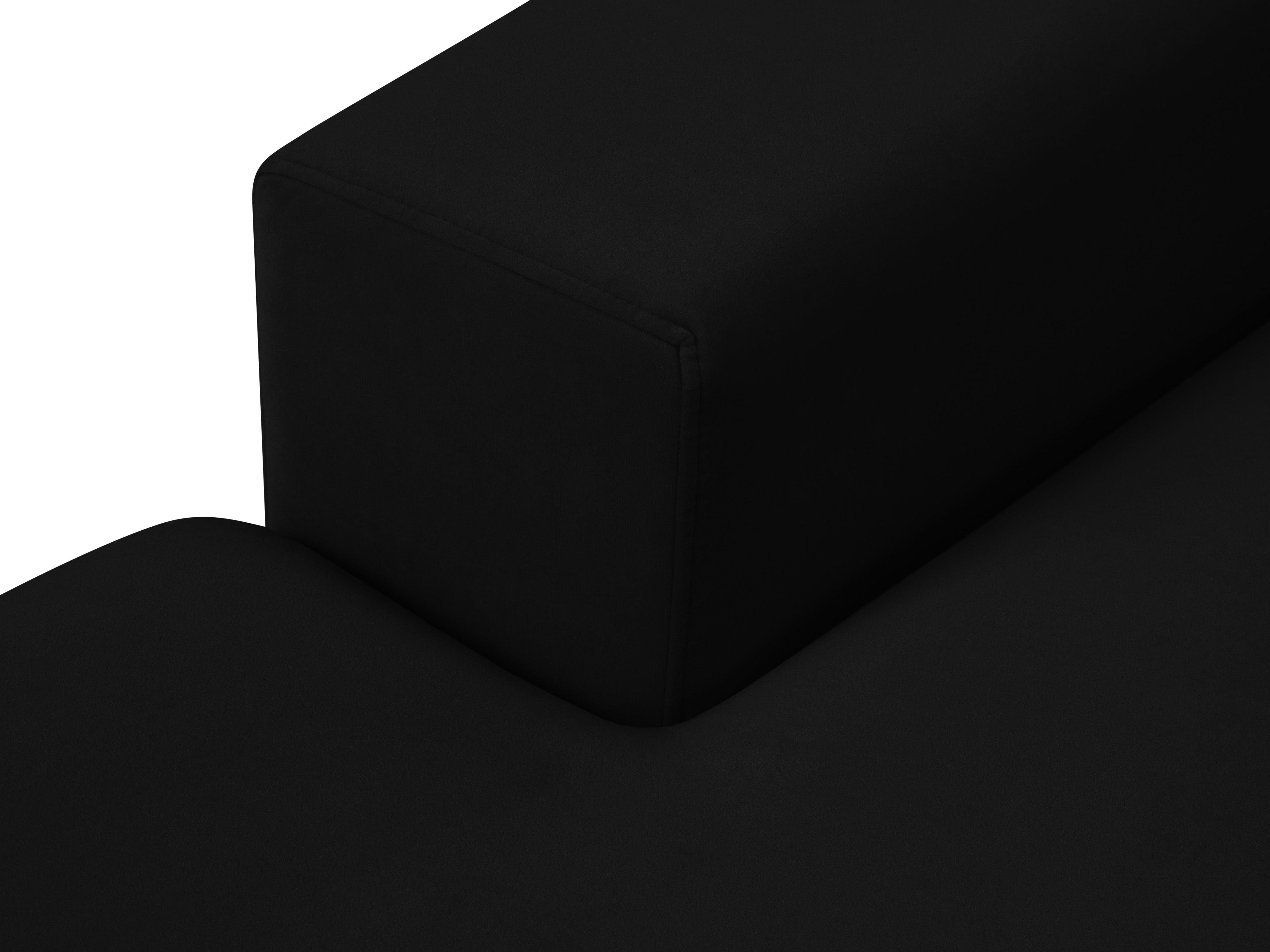 Narożnik aksamitny 5-osobowy symetryczny HEBE czarny Mazzini Sofas Eye on Design