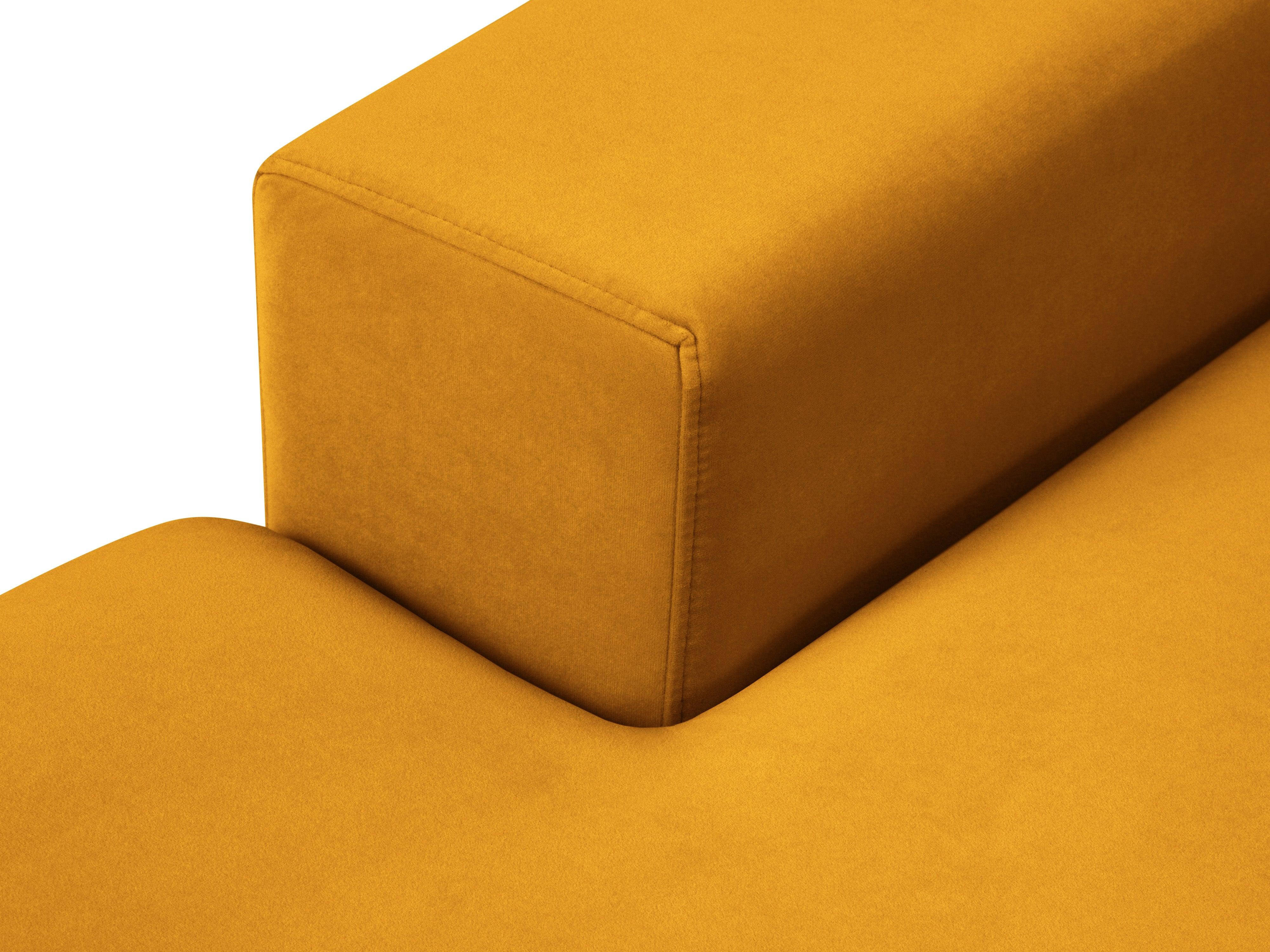 Narożnik aksamitny 5-osobowy symetryczny HEBE żółty Mazzini Sofas Eye on Design