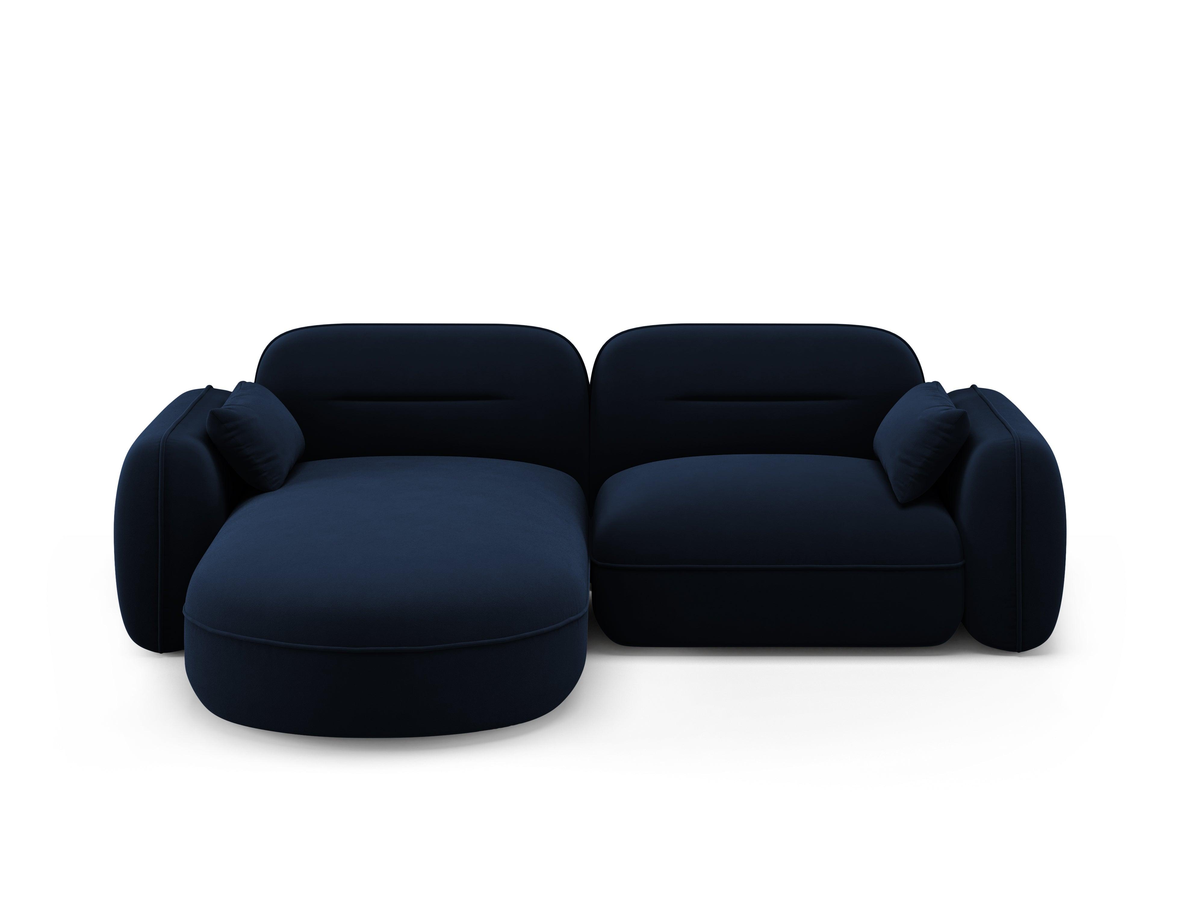 Narożnik modułowy aksamitny lewostronny 3-osobowy SYDNEY granat królewski Cosmopolitan Design Eye on Design