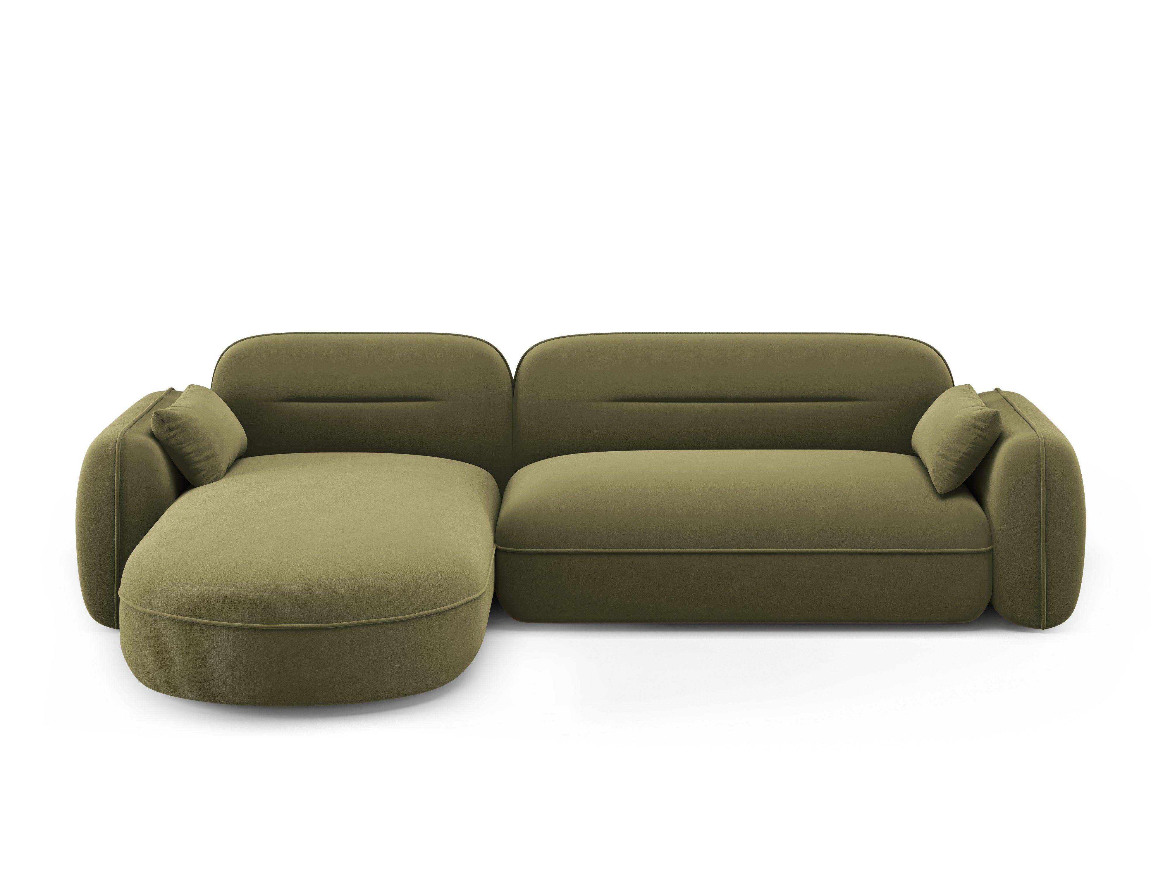 Narożnik modułowy aksamitny lewostronny 3,5-osobowy SYDNEY jasnozielony Cosmopolitan Design Eye on Design