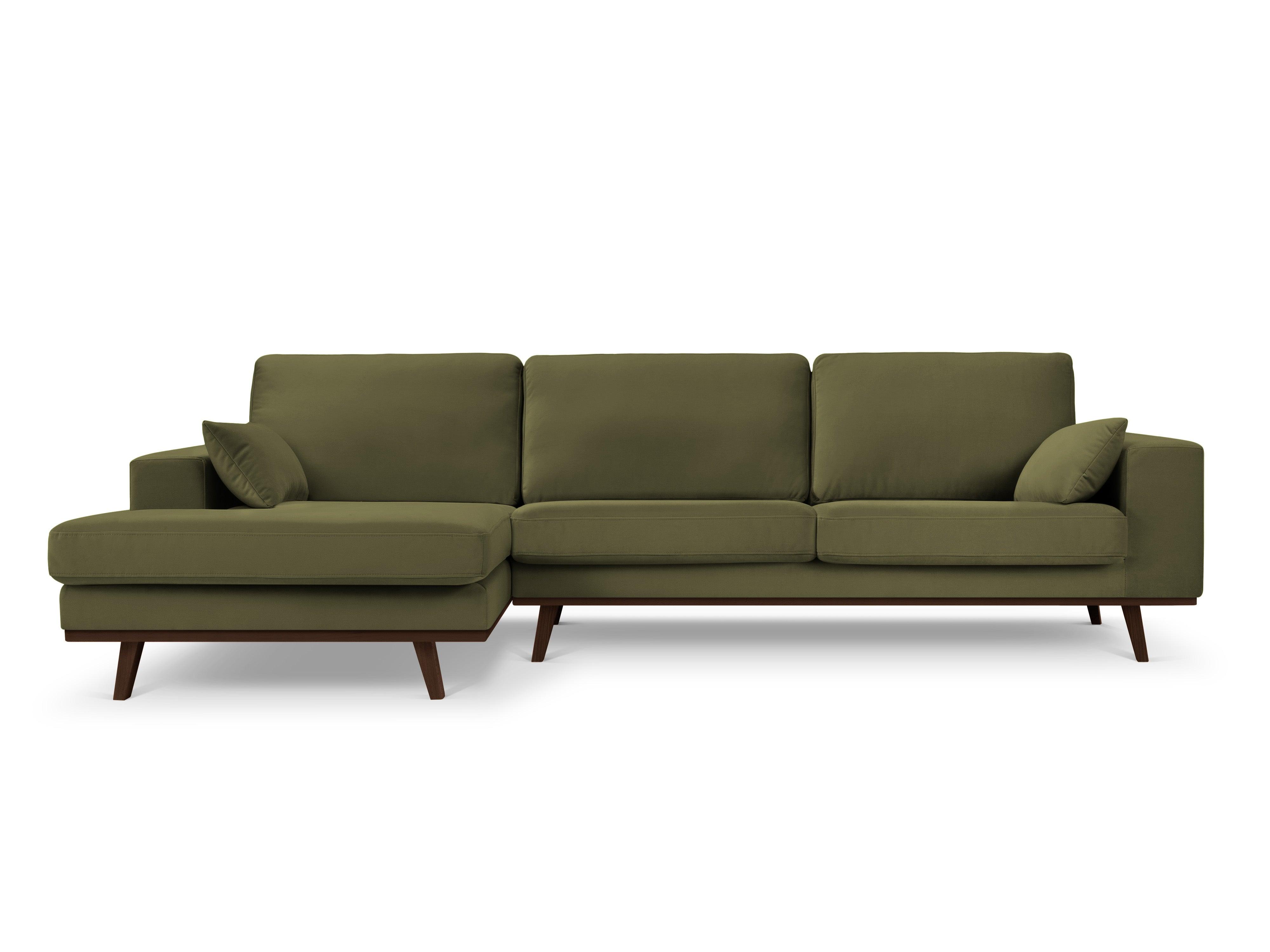 Narożnik aksamitny lewostronny HEBE zielony Mazzini Sofas Eye on Design