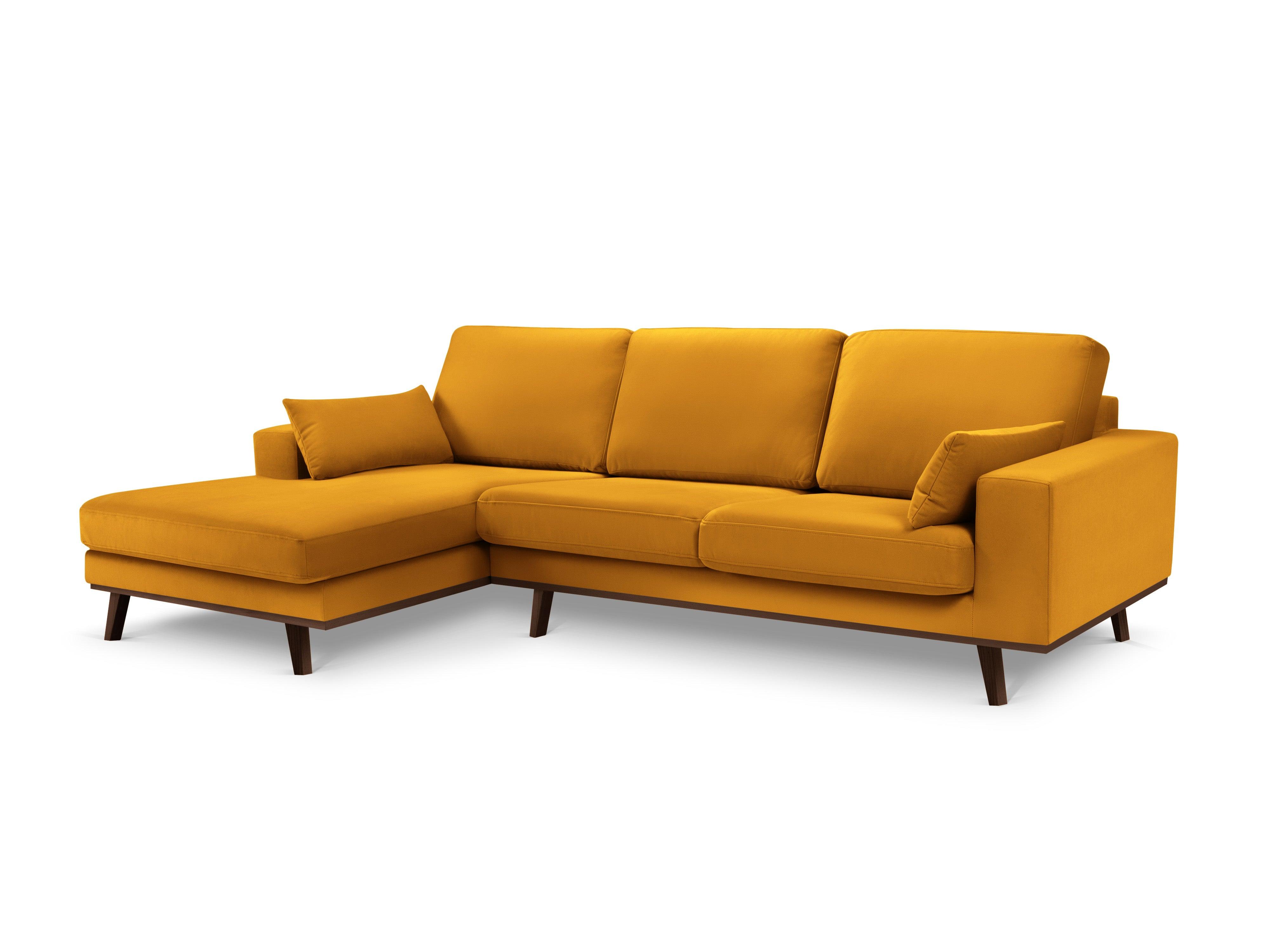 Narożnik aksamitny lewostronny HEBE żółty Mazzini Sofas Eye on Design