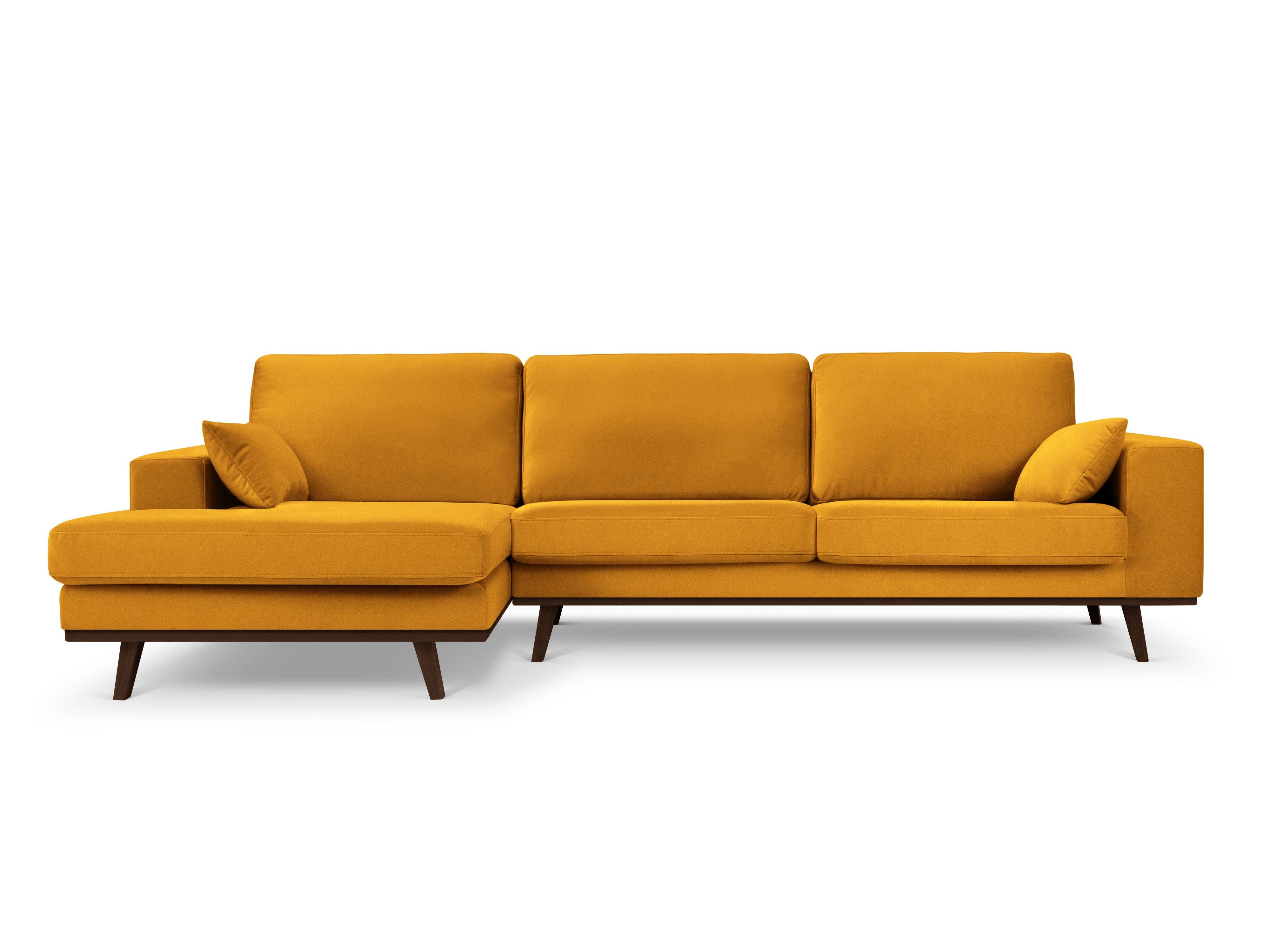 Narożnik aksamitny lewostronny HEBE żółty Mazzini Sofas Eye on Design
