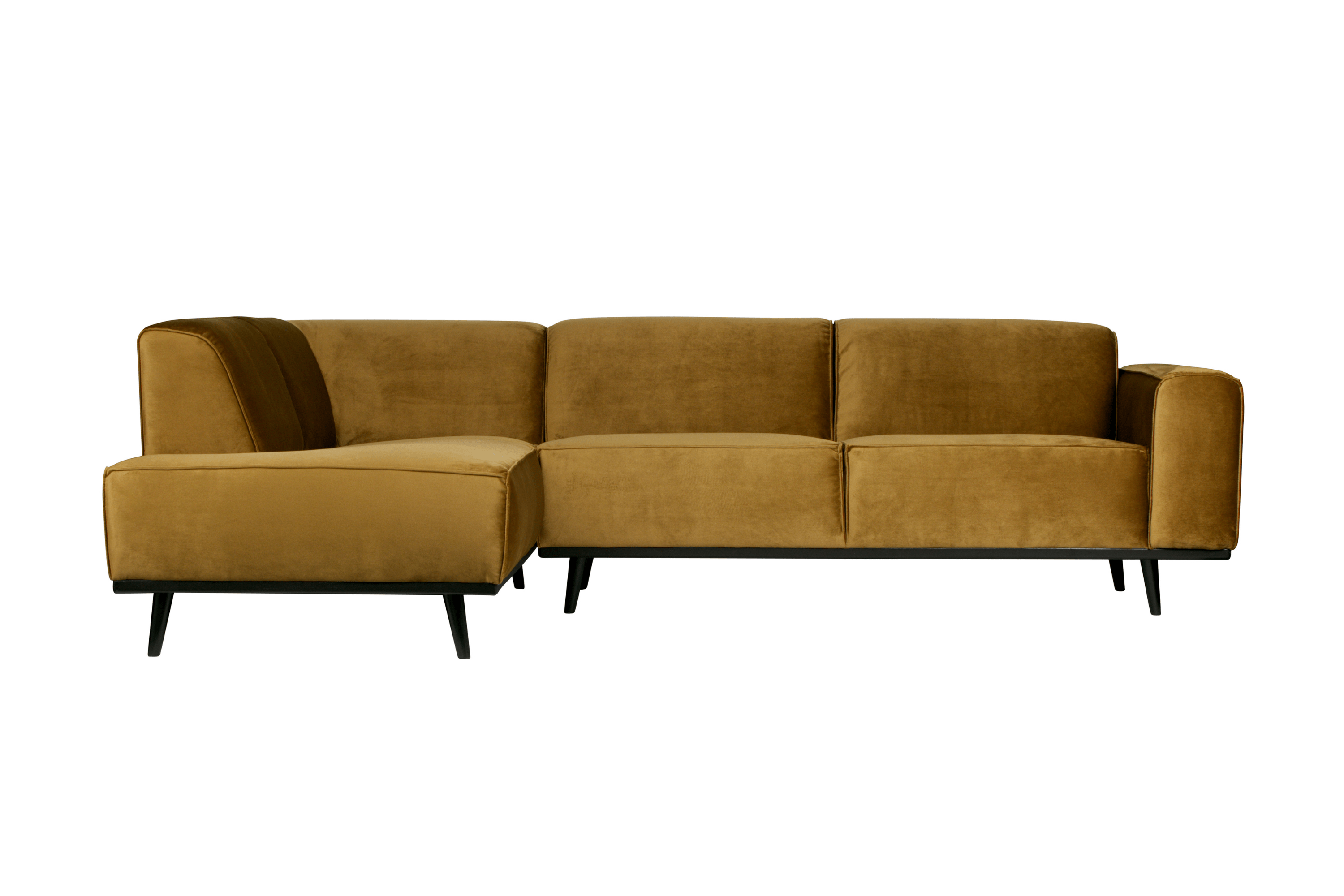 Narożnik aksamitny lewostronny STATEMENT miodowy Be Pure Eye on Design