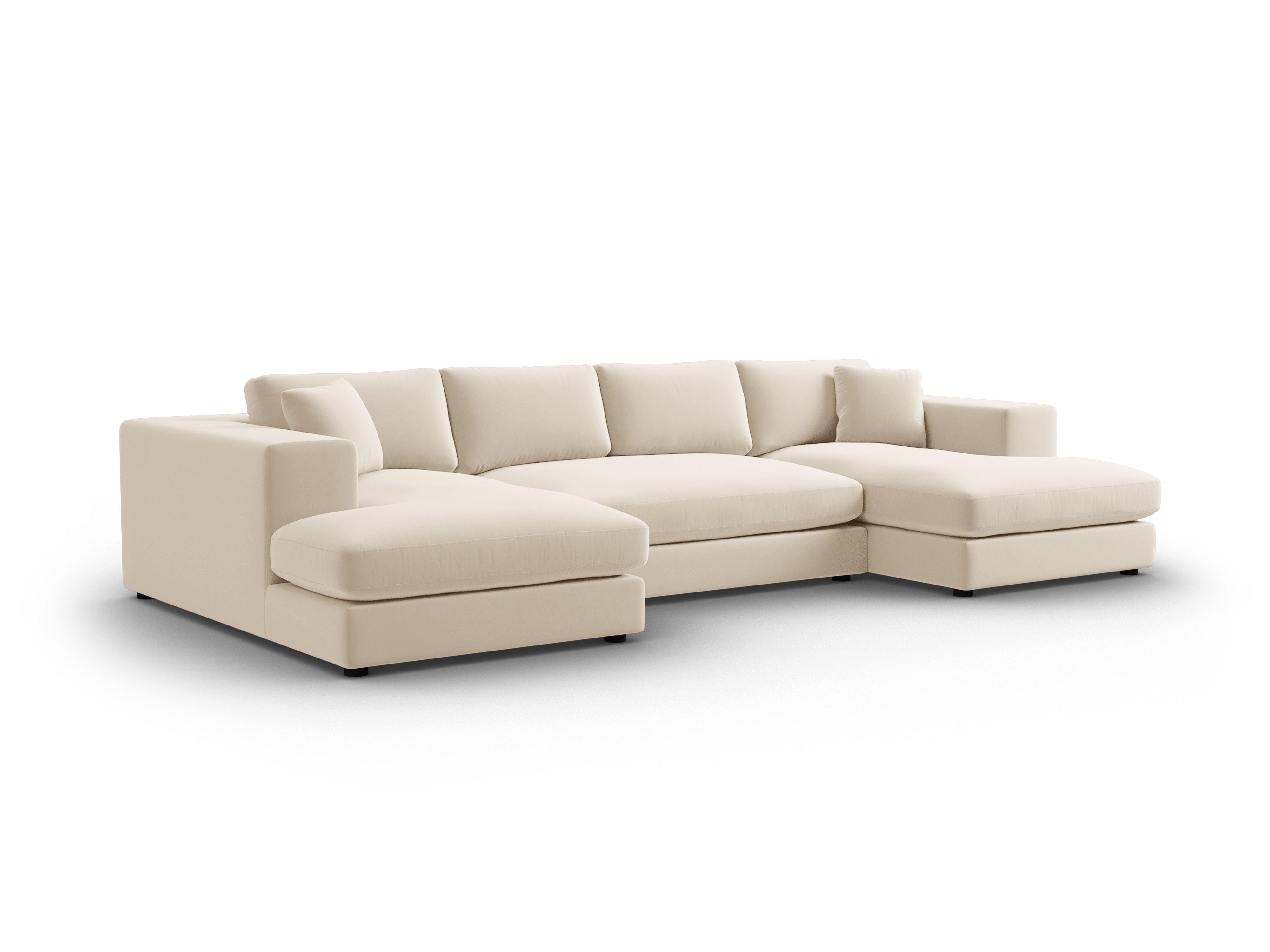 Narożnik aksamitny panoramiczny TENDANCE beżowy CXL by Christian Lacroix Eye on Design