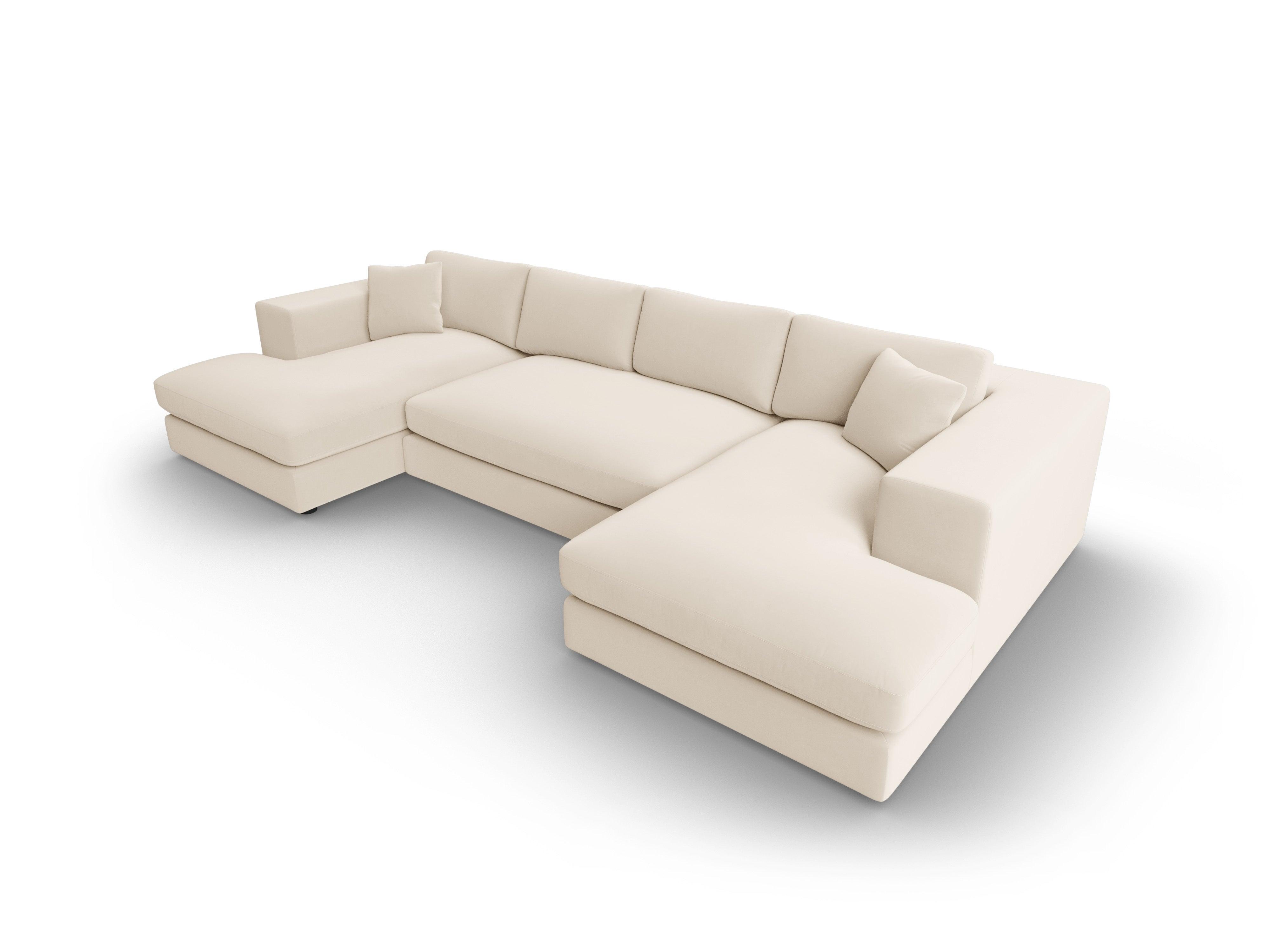 Narożnik aksamitny panoramiczny TENDANCE beżowy CXL by Christian Lacroix Eye on Design