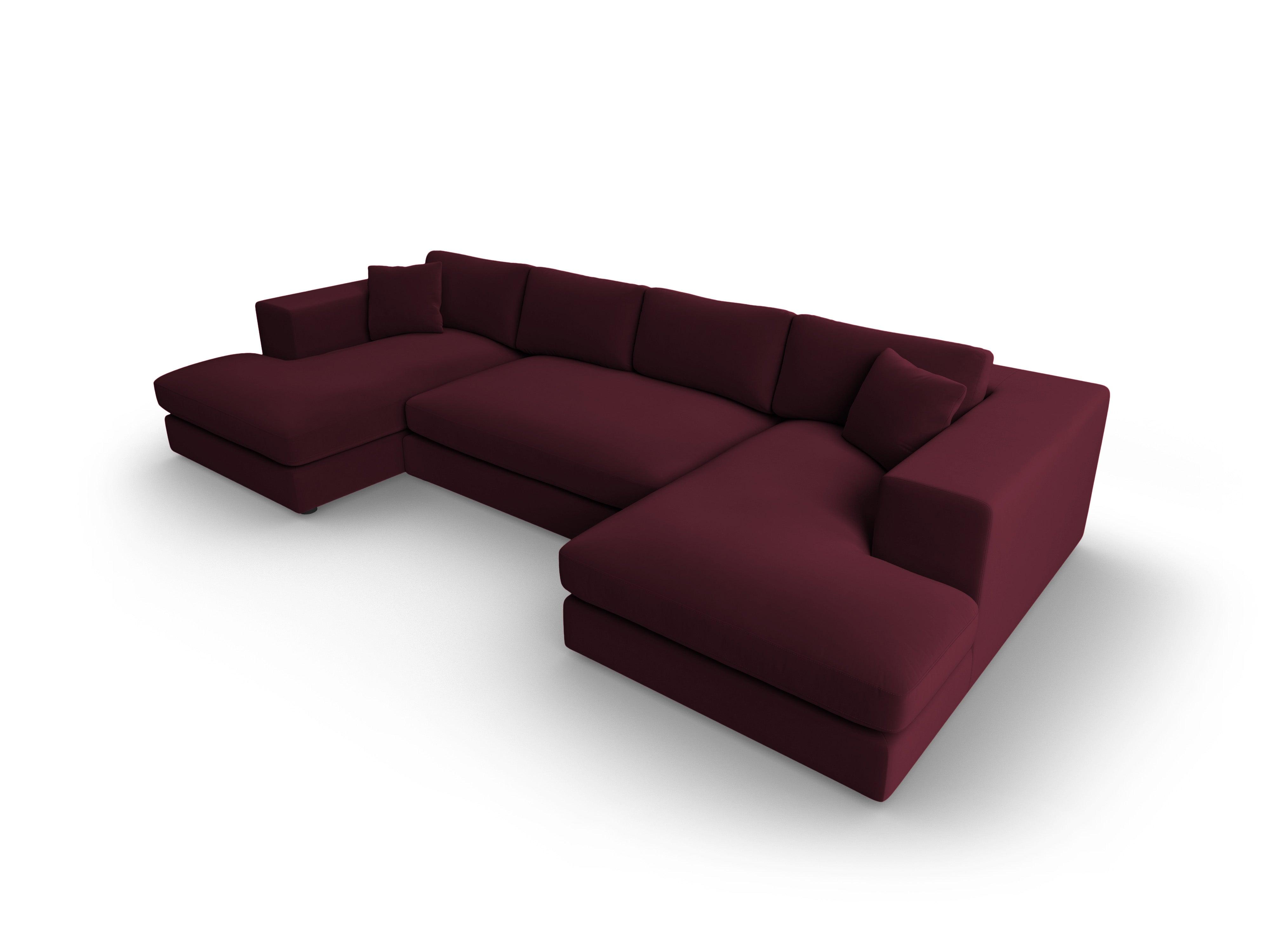 Narożnik aksamitny panoramiczny TENDANCE burgundowy CXL by Christian Lacroix Eye on Design