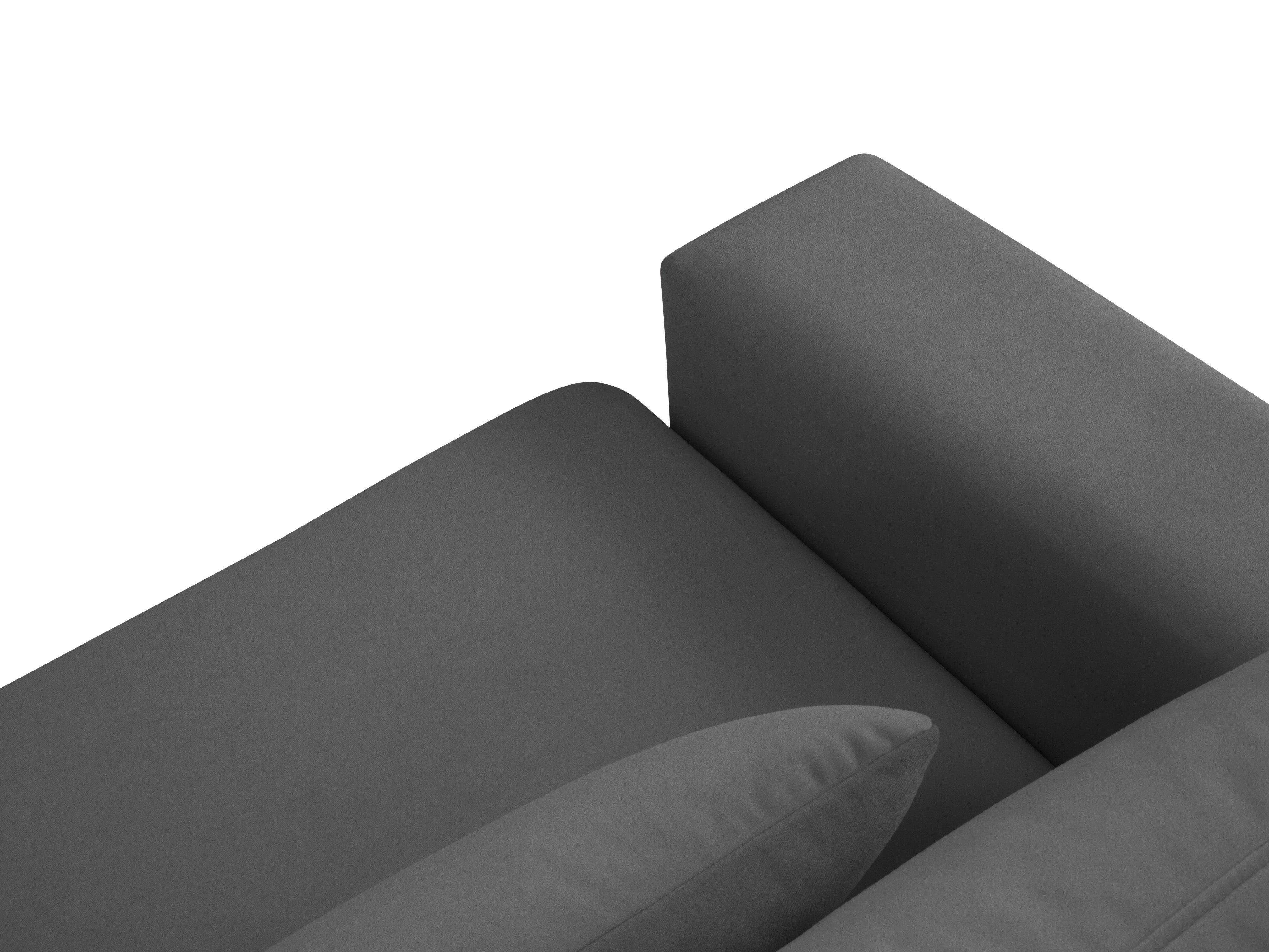 Narożnik aksamitny prawostronny HEBE ciemnoszary Mazzini Sofas Eye on Design