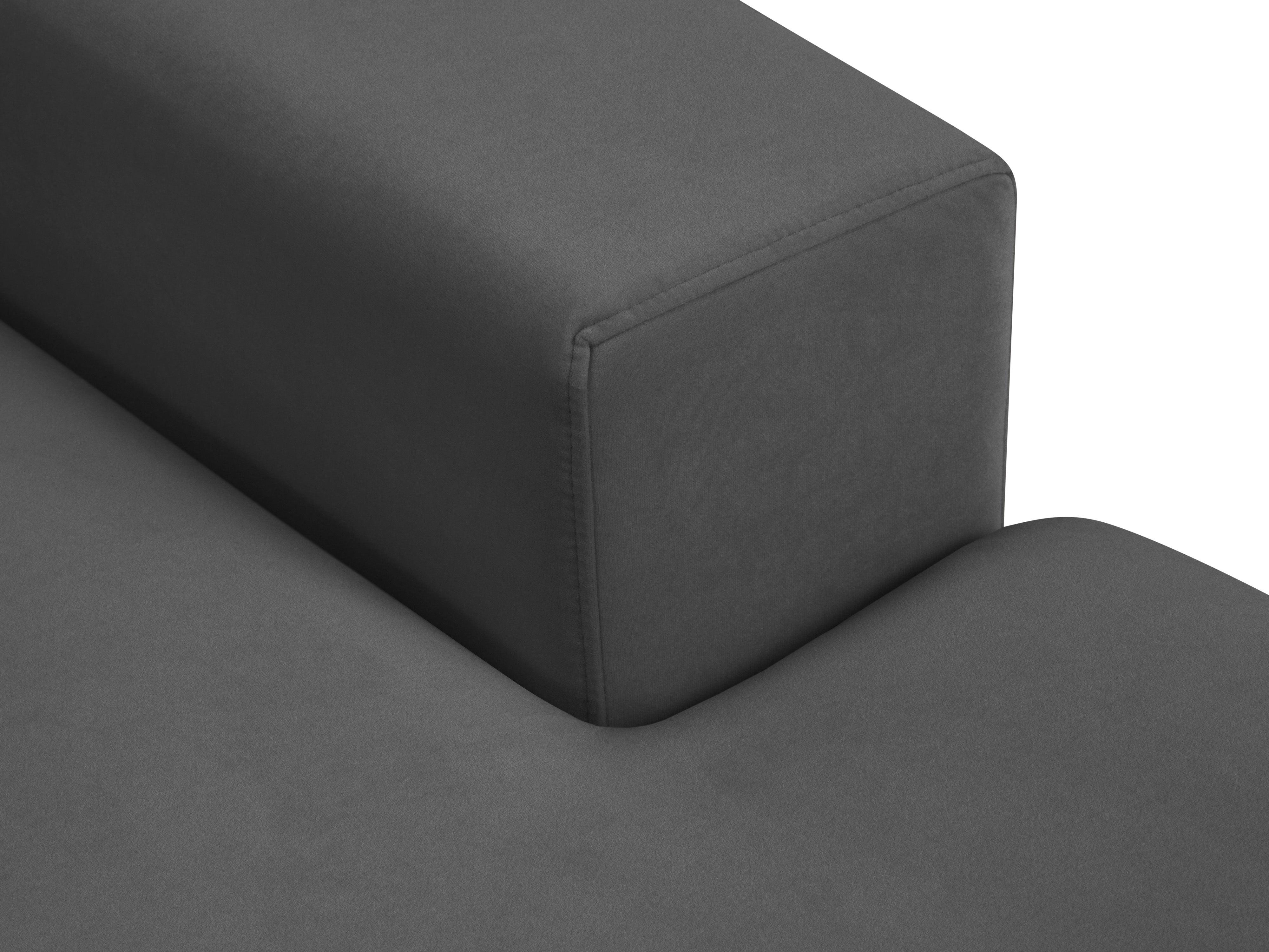 Narożnik aksamitny prawostronny HEBE ciemnoszary Mazzini Sofas Eye on Design