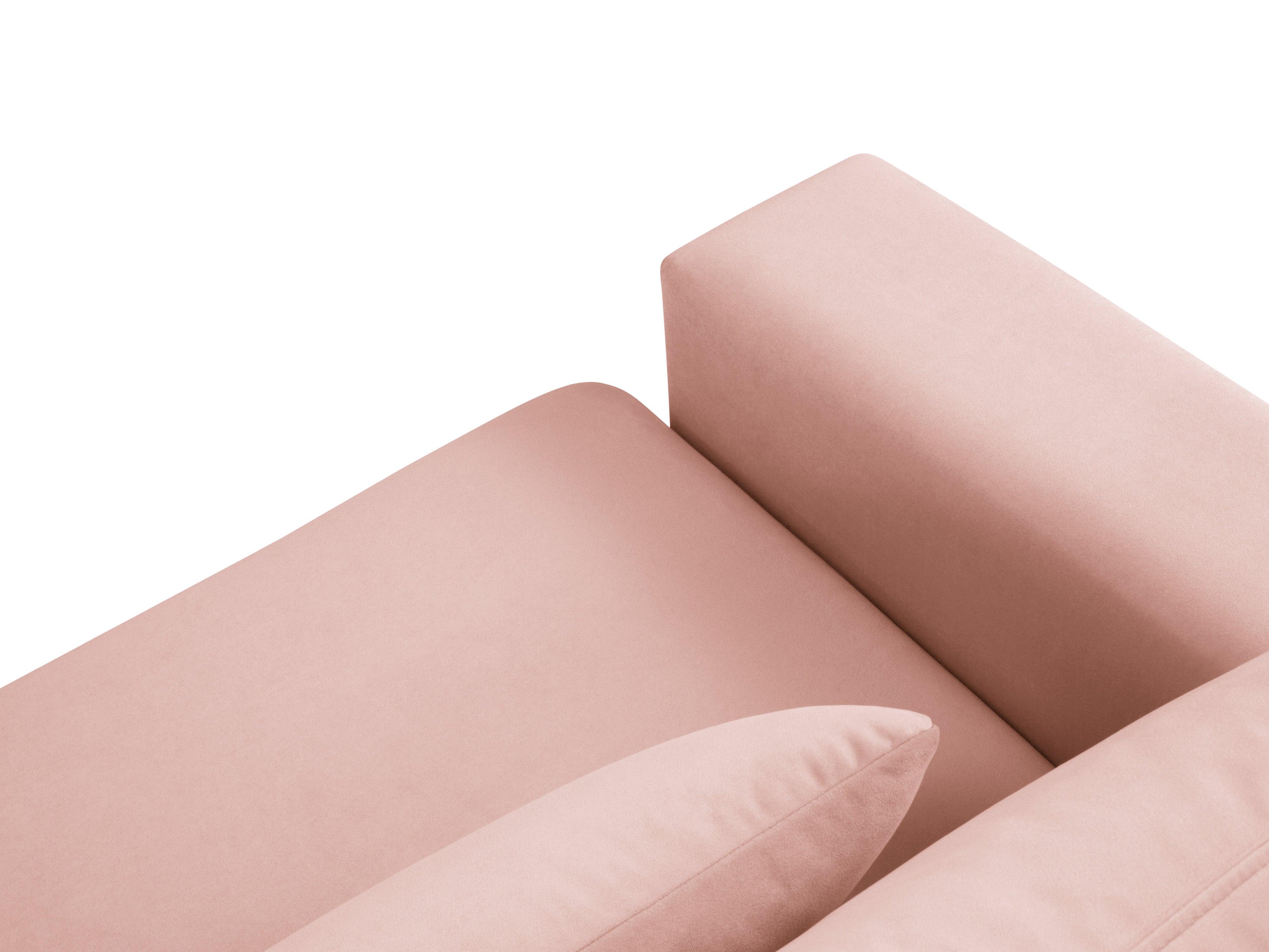 Narożnik aksamitny prawostronny HEBE różowy Mazzini Sofas Eye on Design