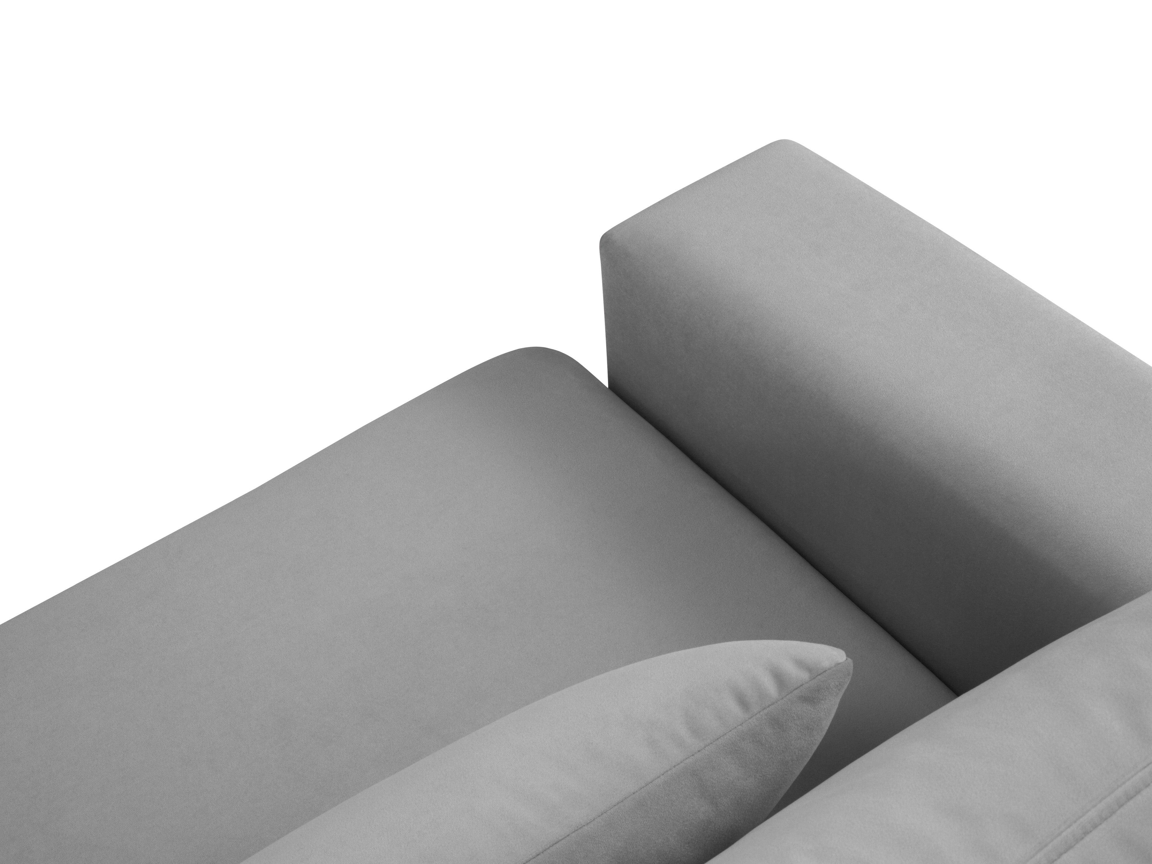 Narożnik aksamitny prawostronny HEBE szary Mazzini Sofas Eye on Design