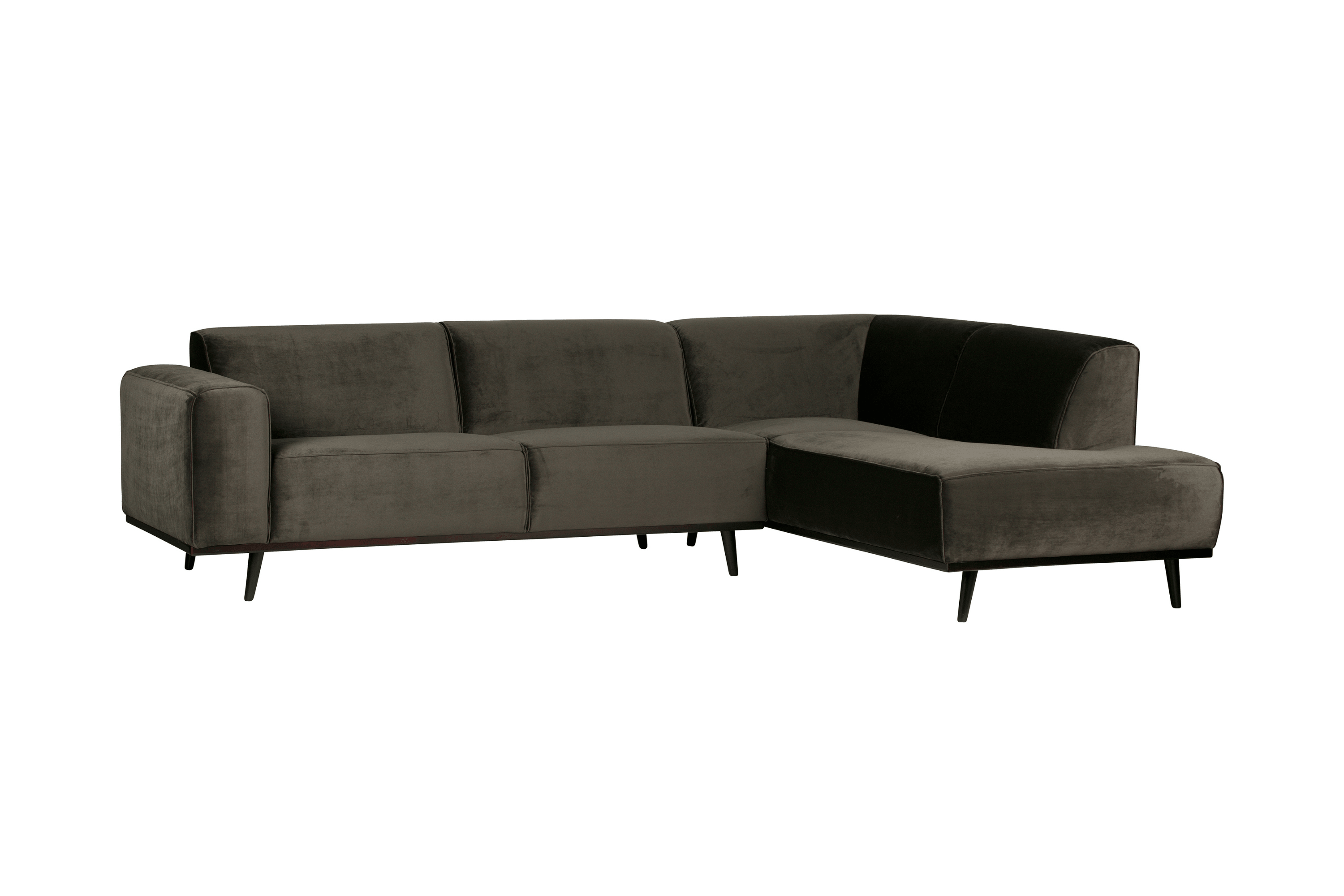 Narożnik aksamitny prawostronny STATEMENT ciemnozielony Be Pure Eye on Design