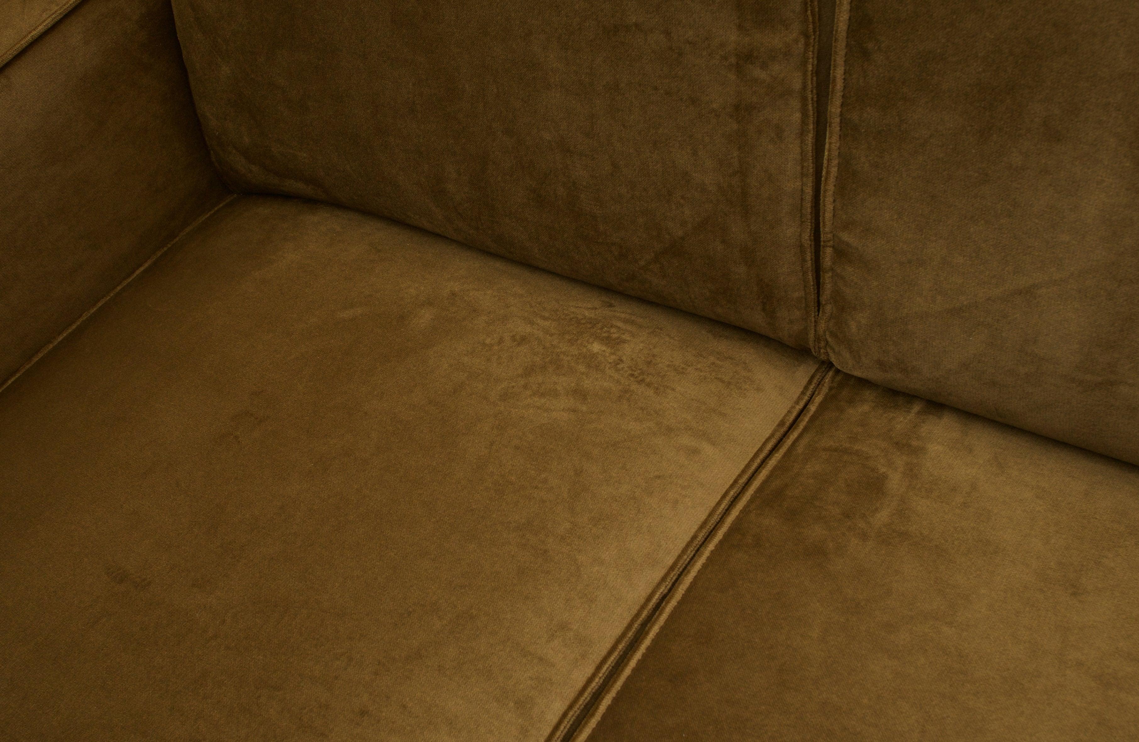 Narożnik aksamitny prawostronny STATEMENT miodowy Be Pure Eye on Design